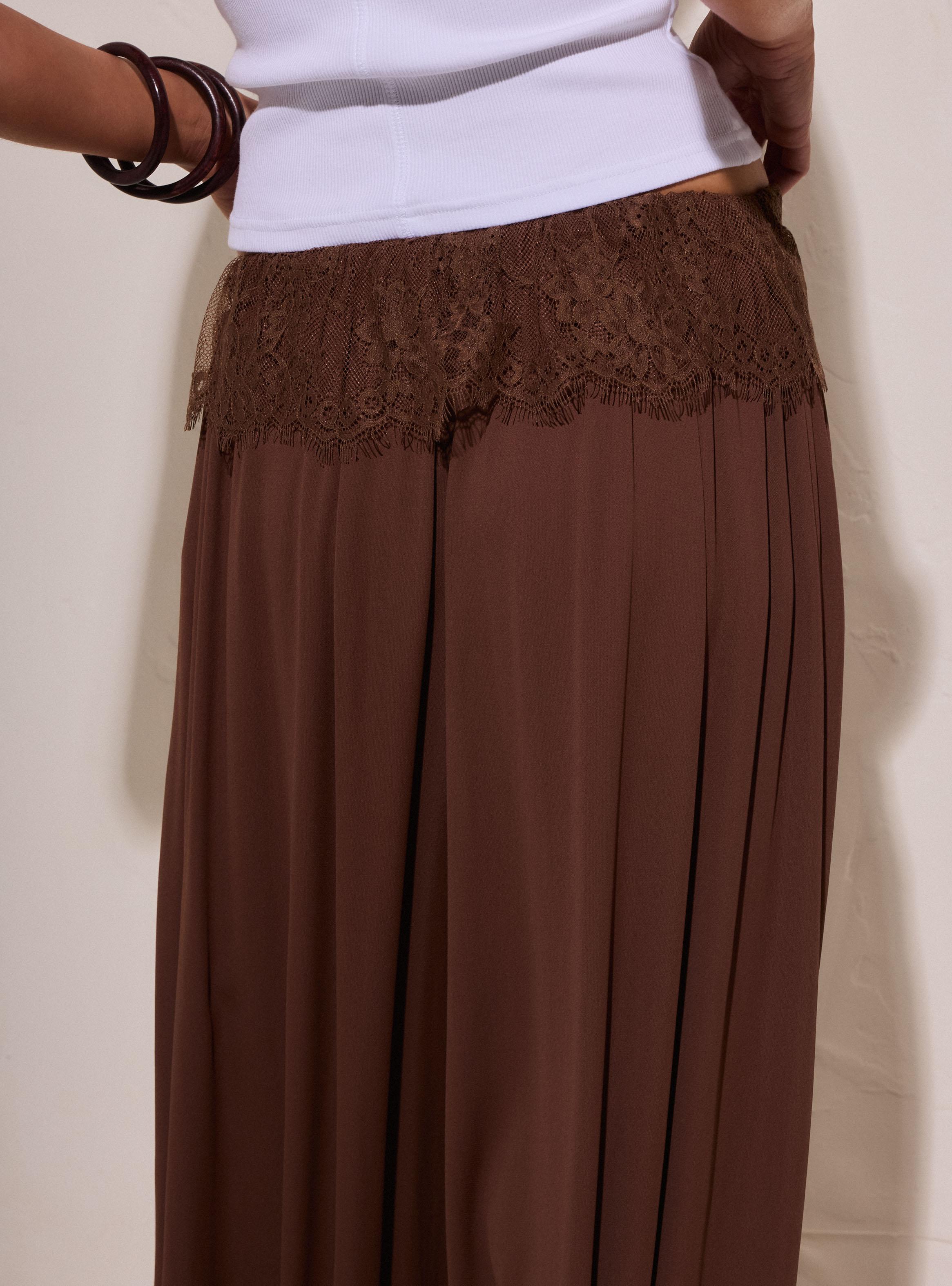 Pantalón Balloon Fluido con Encaje Colección María Pombo-3