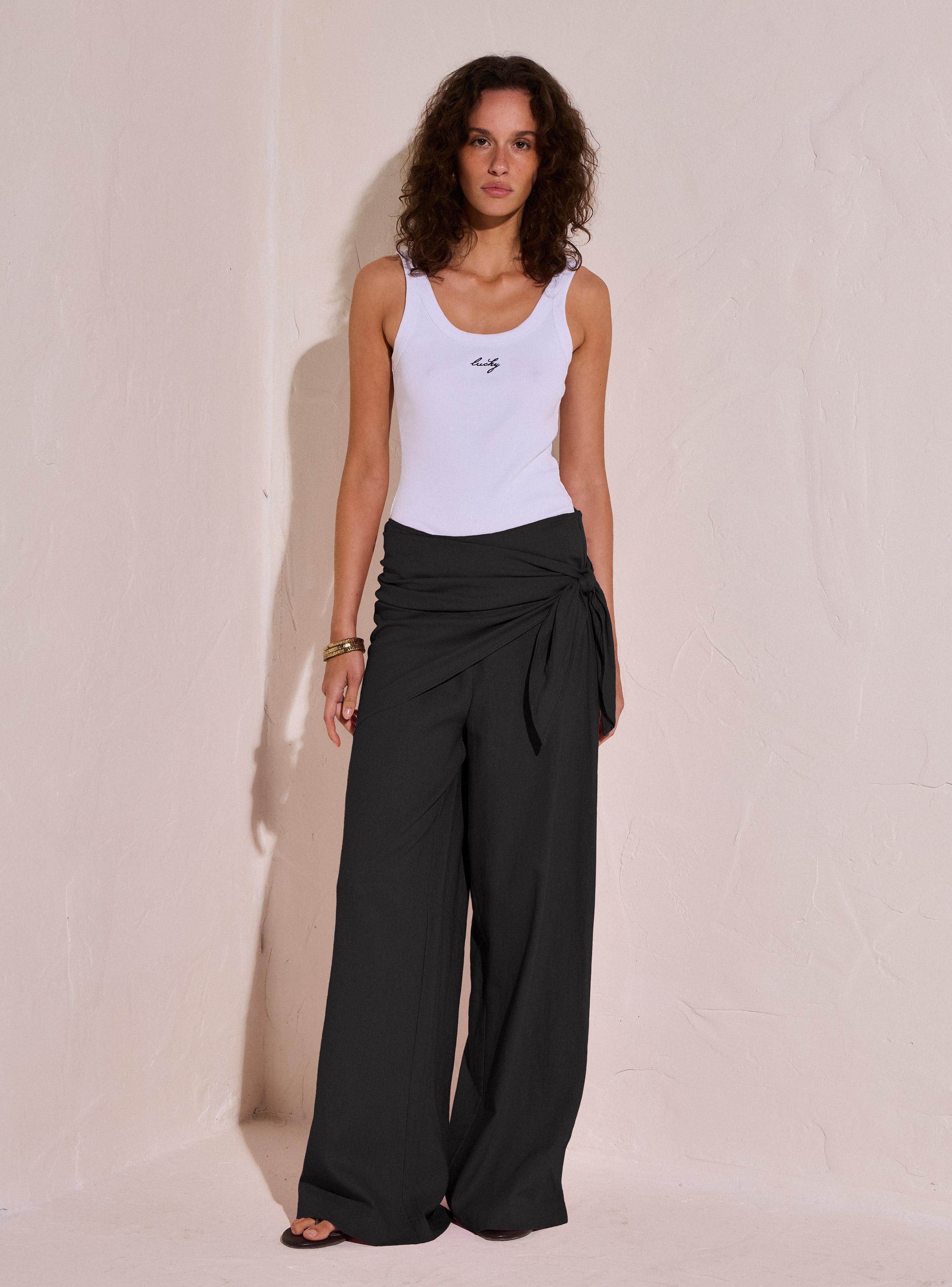 Pantalón Pañuelo Incorporado Colección María Pombo-4
