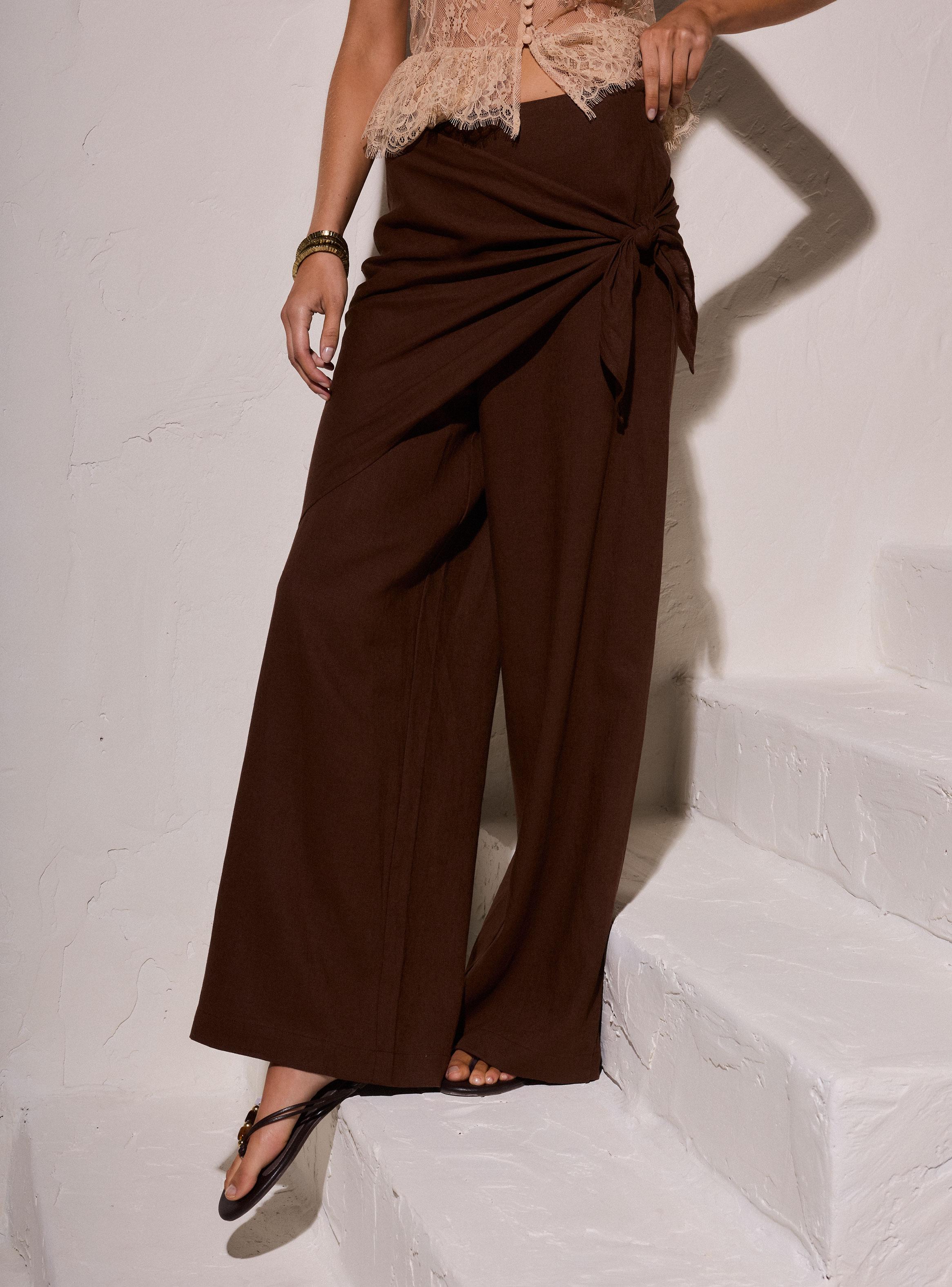 Pantalón Pañuelo Incorporado Colección María Pombo-0