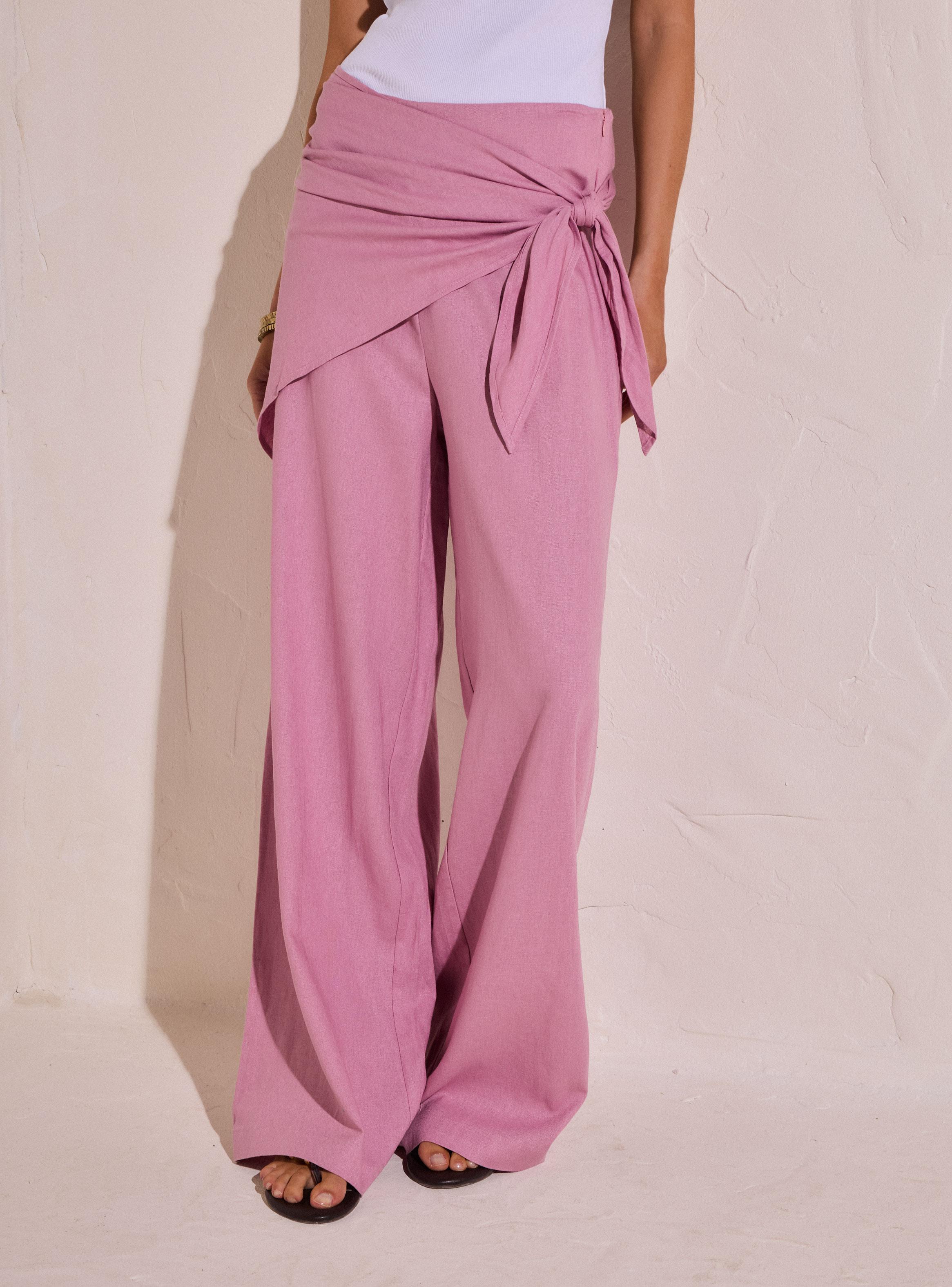Pantalón Pañuelo Incorporado Colección María Pombo-0