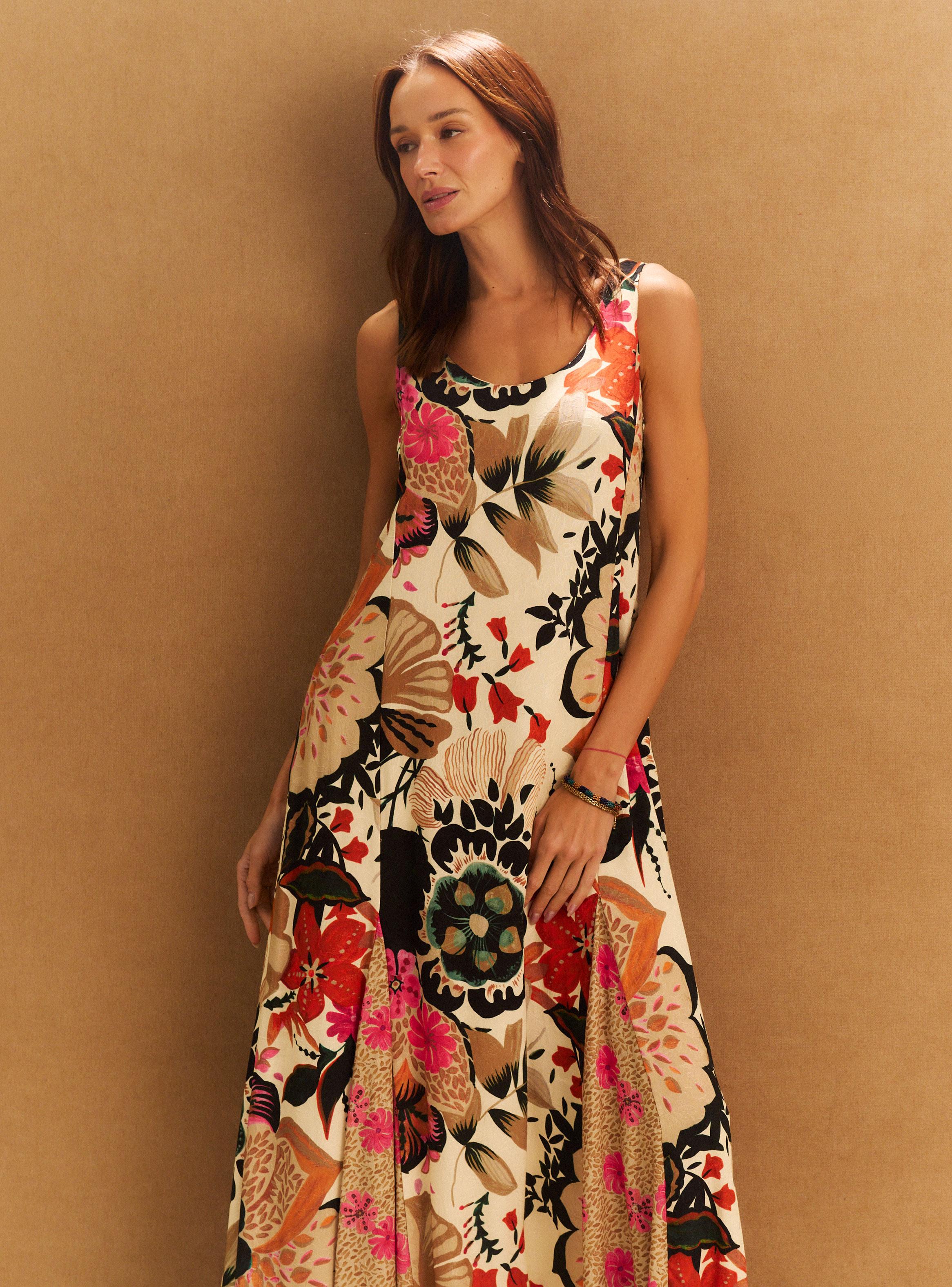 Vestido Tela Jacquard Full Estampado-4
