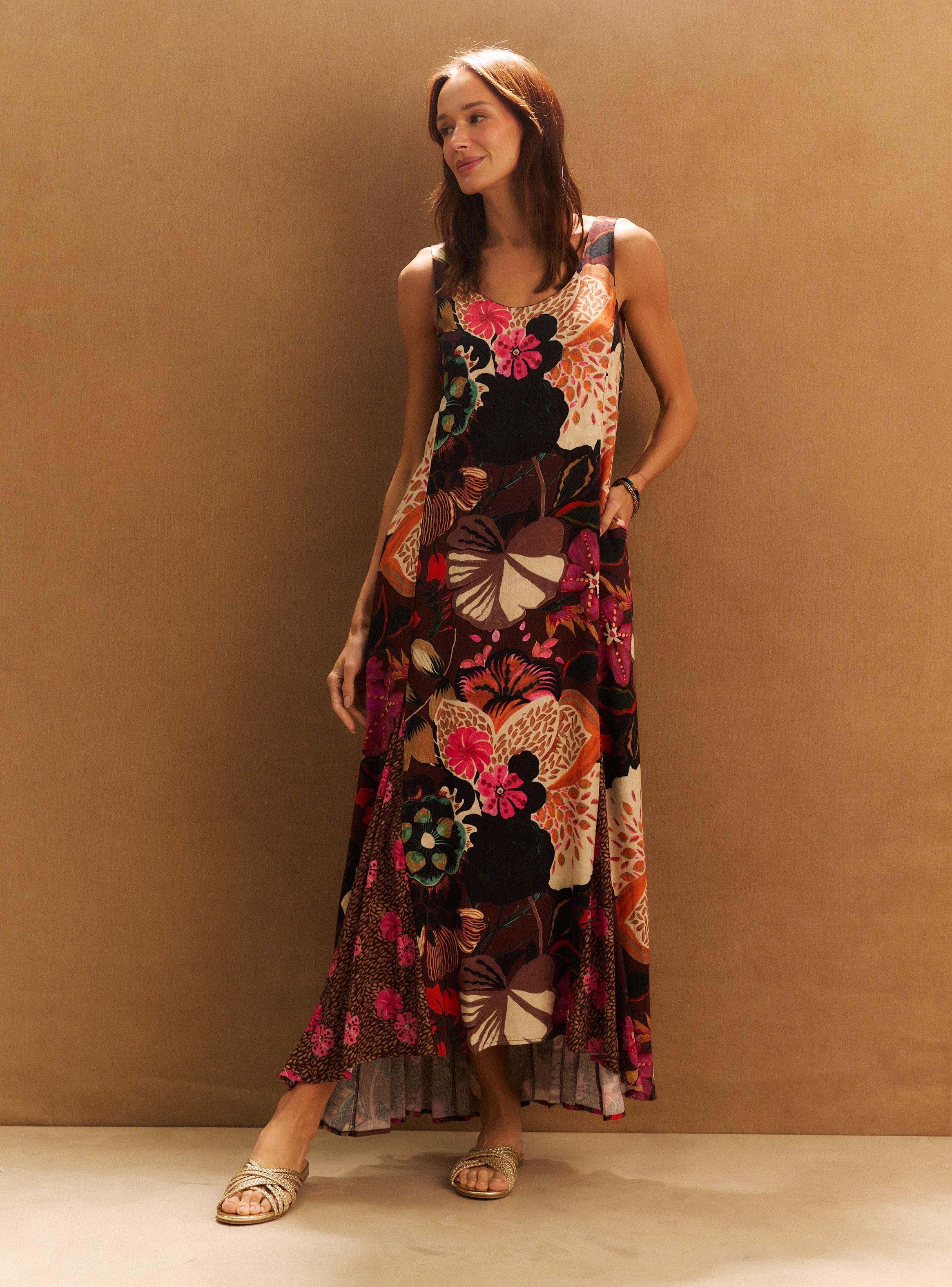 Vestido Tela Jacquard Full Estampado-0