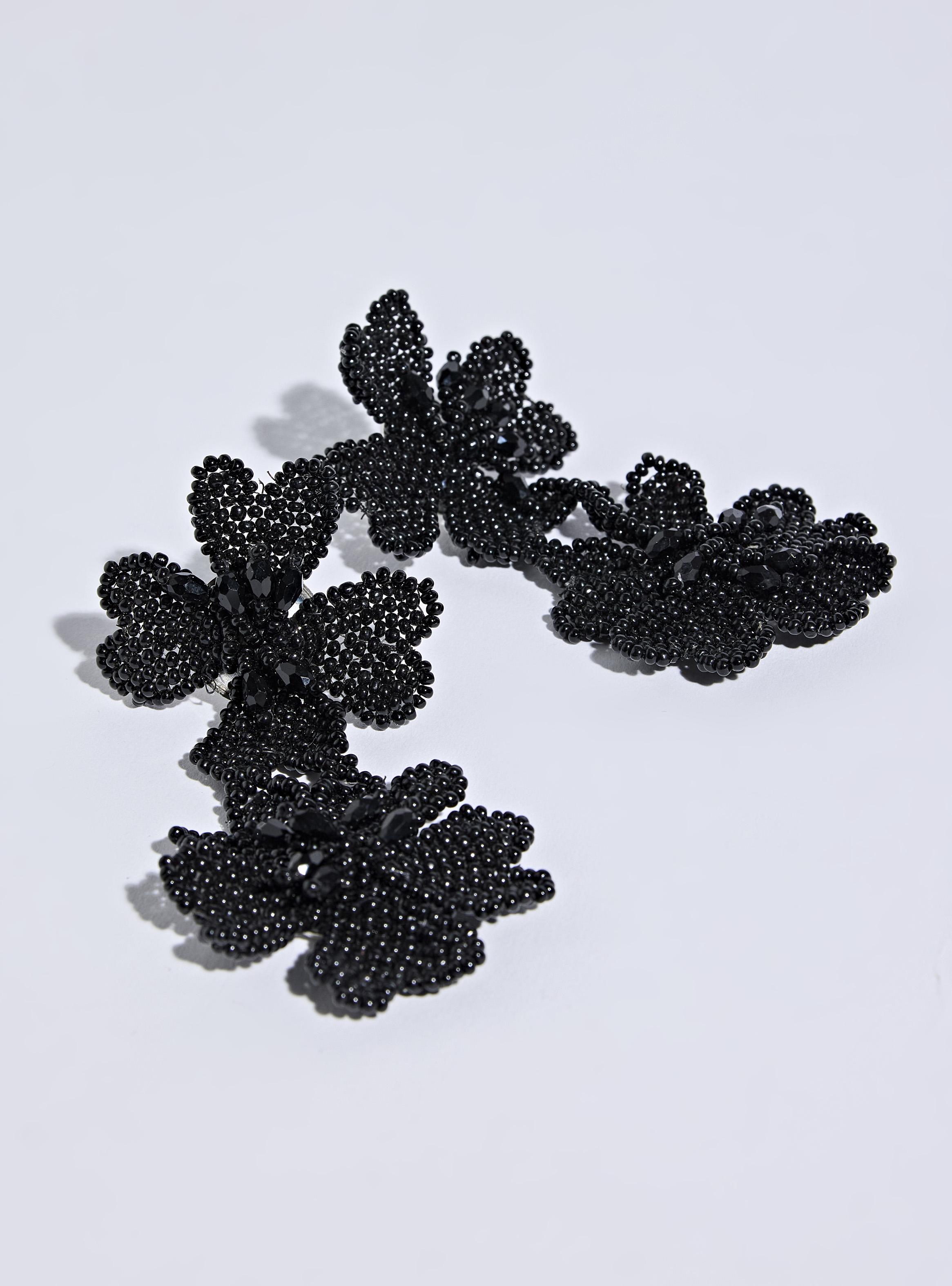 Aros Forma de Flor de Mostacillas-1