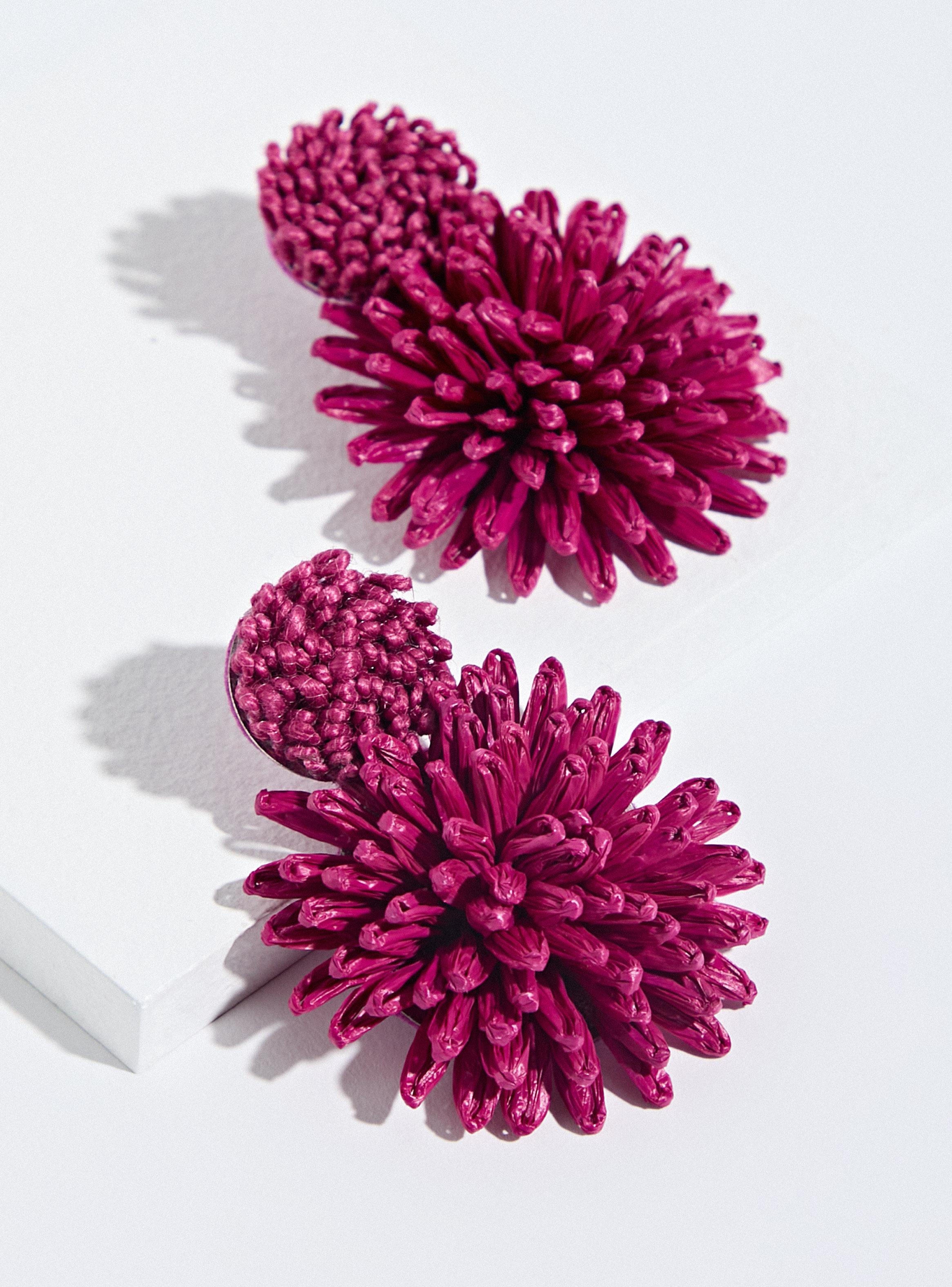 Aros Colgantes en Forma de Flor-0