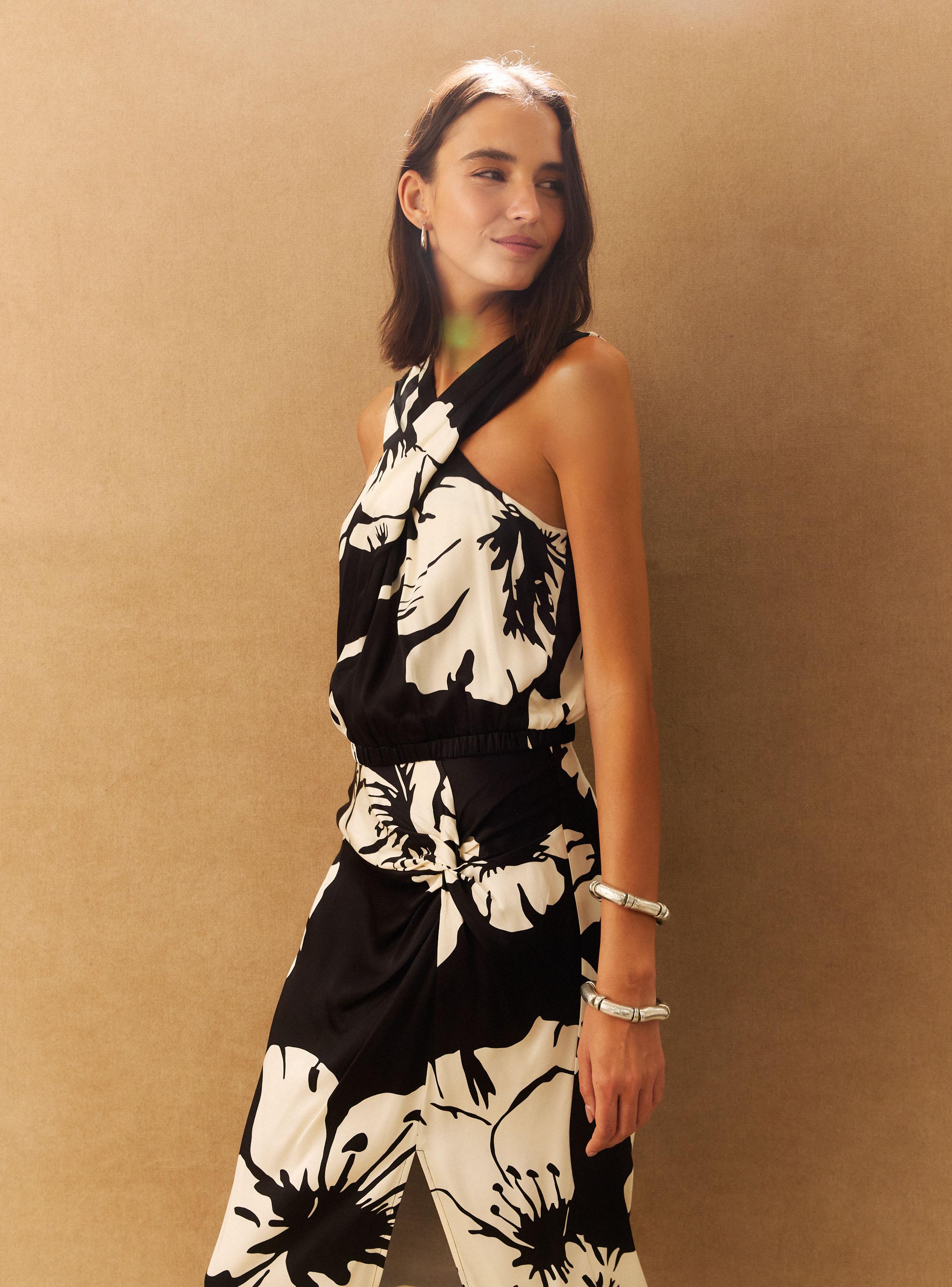Blusa Estampado Cuello Halter-0
