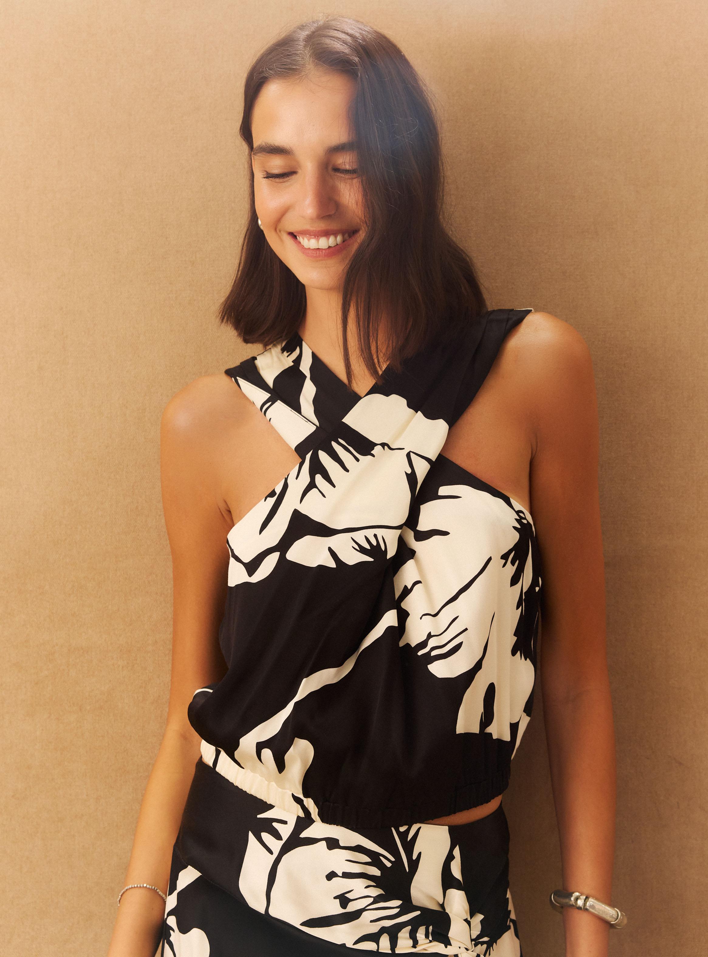 Blusa Estampado Cuello Halter-2