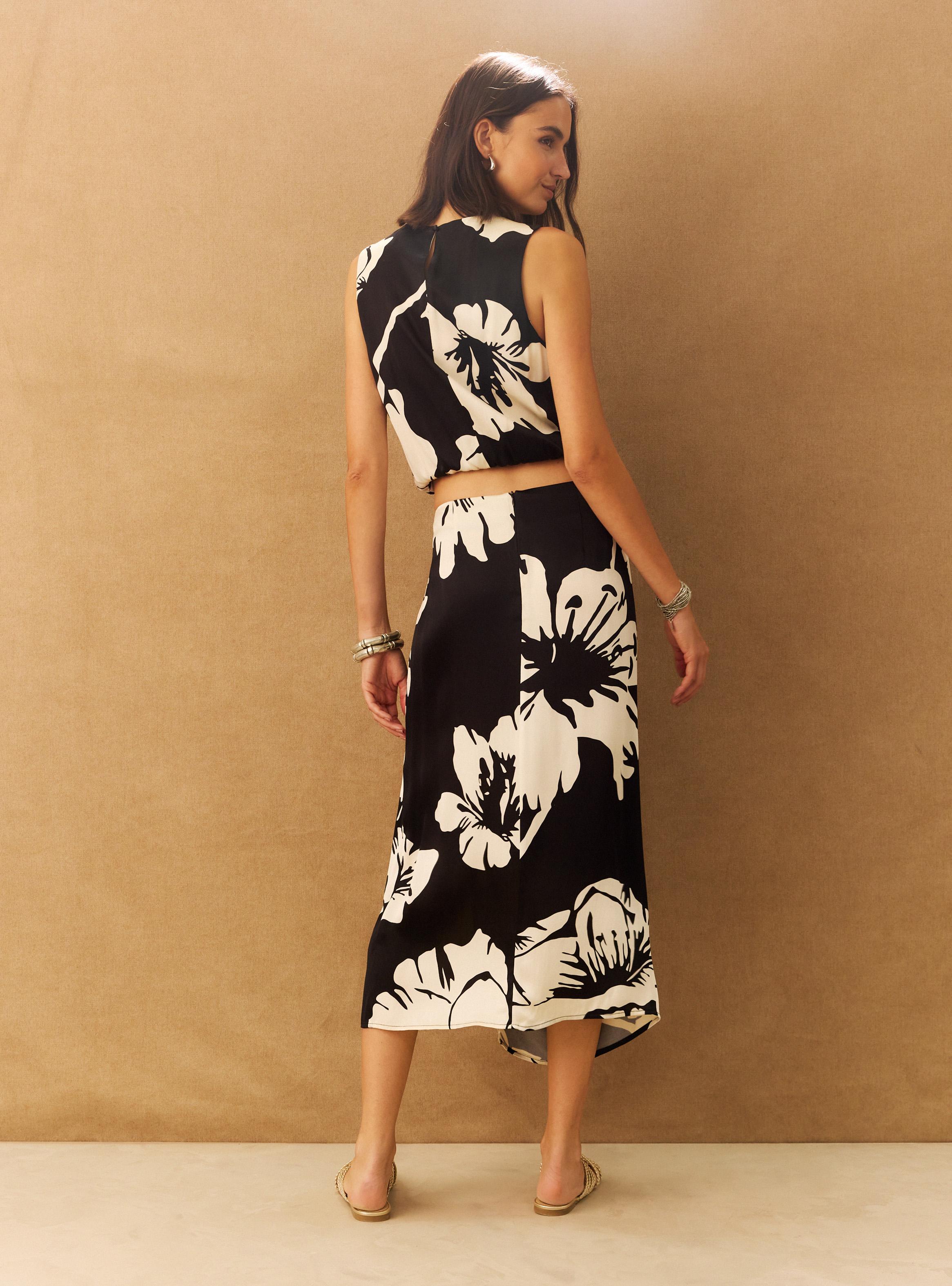 Falda Estampada Nudo-5