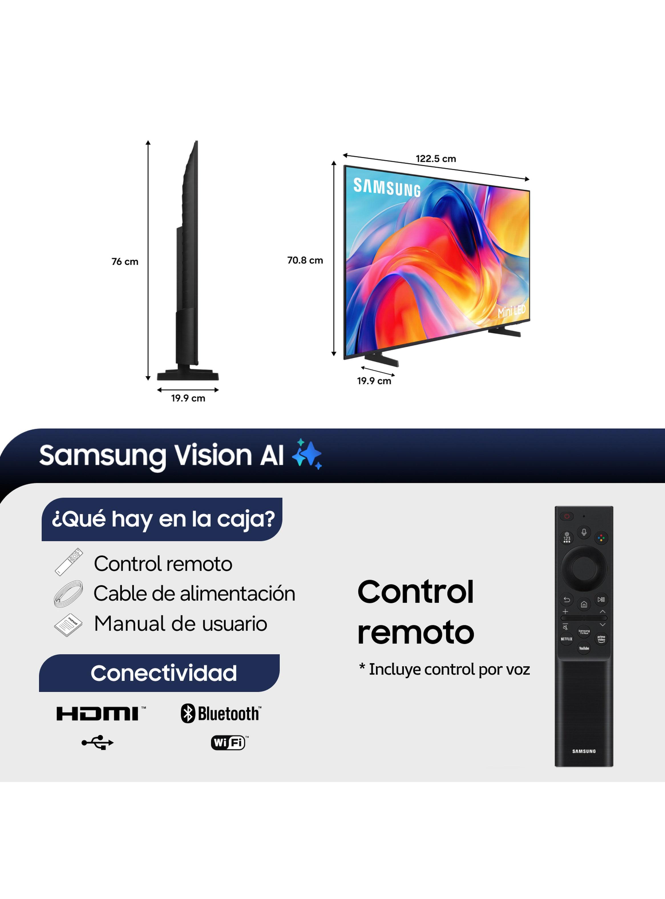 Mini LED Smart TV 55'' 4K UHD Vision AI M75H 2026 + Control por Voz-1