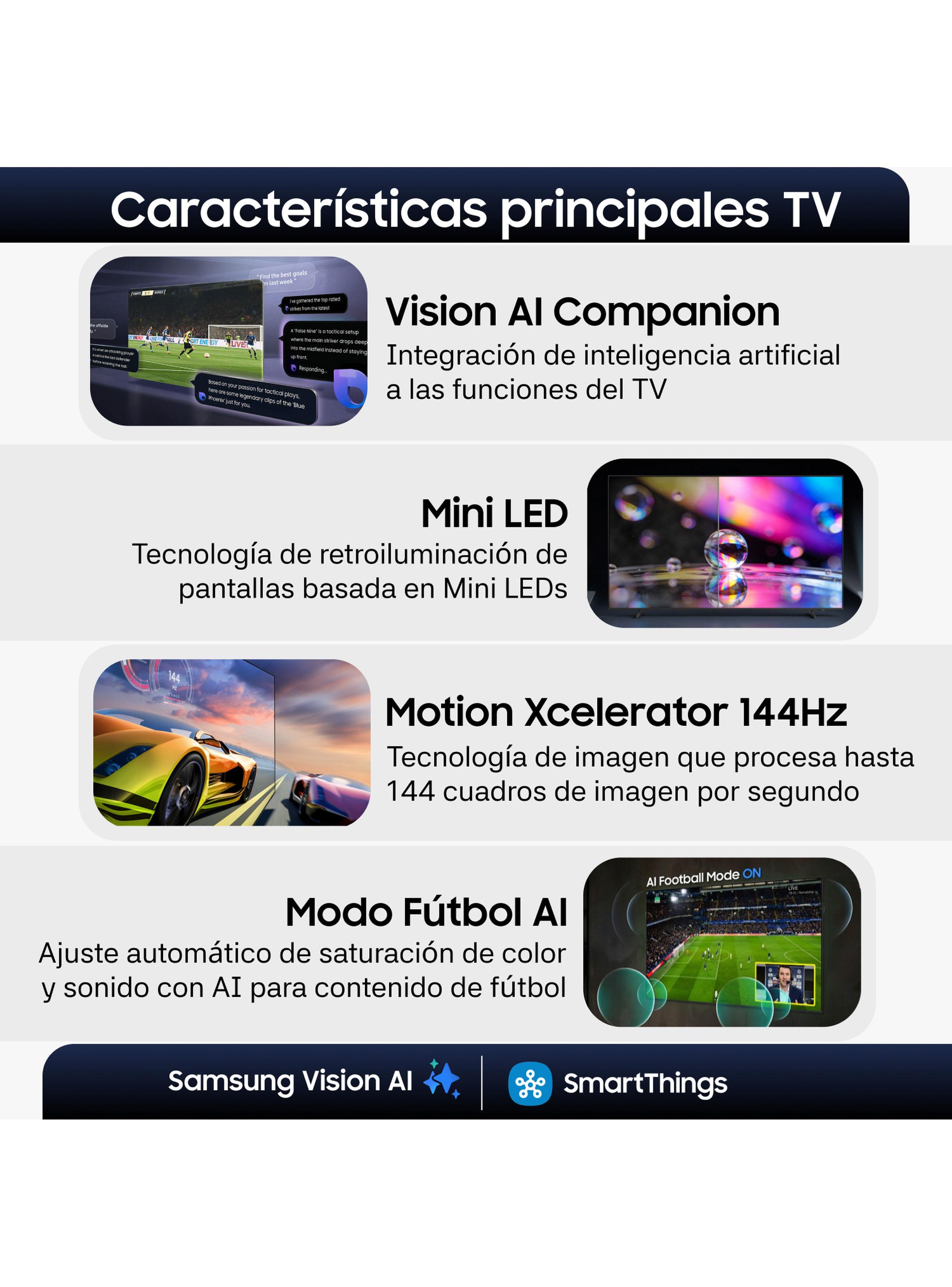 Mini LED Smart TV 65'' 4K UHD Vision AI M80H 2026 + Control por Voz-4