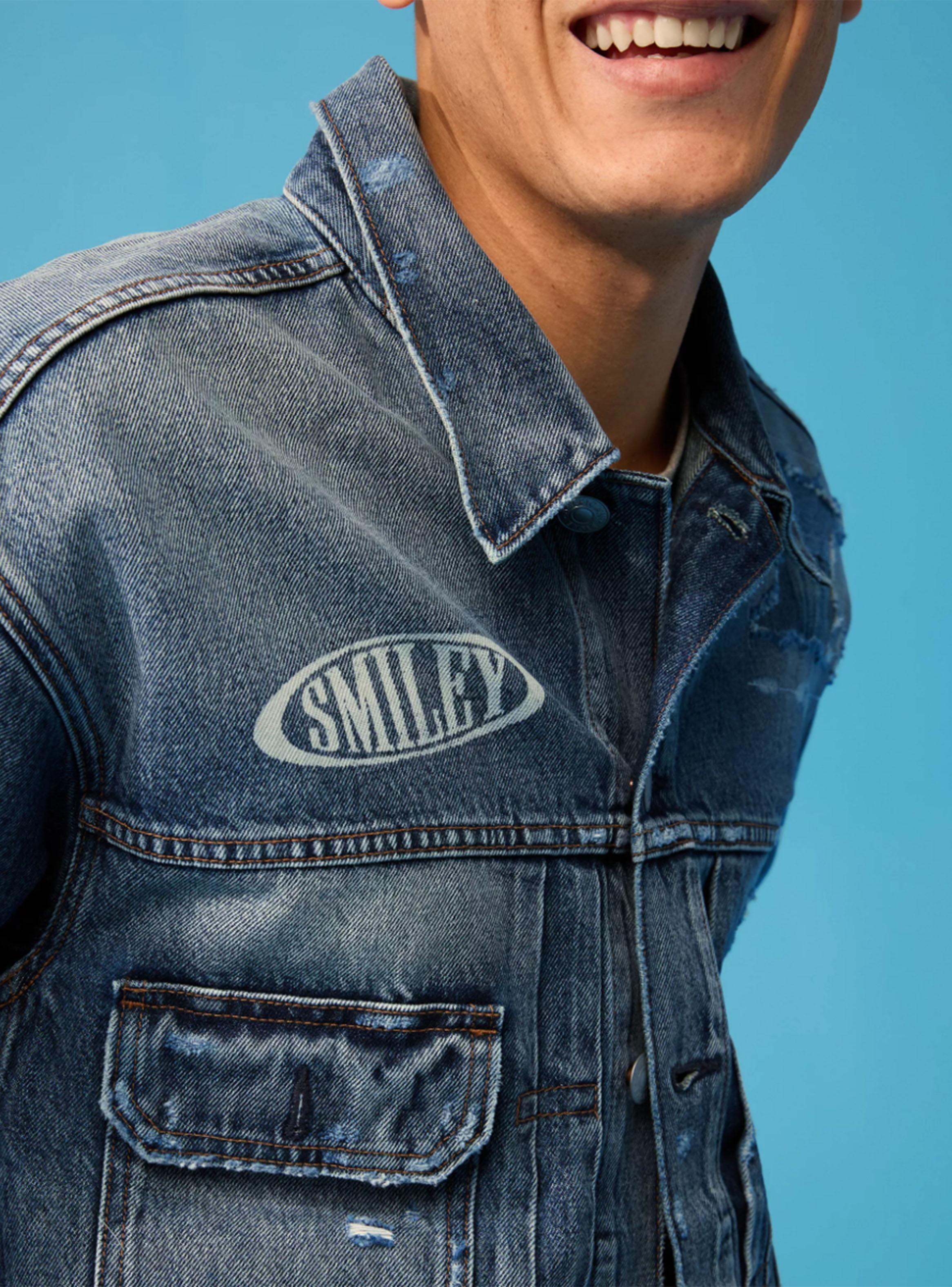 Chaqueta Estampado Smiley Denim Relax-2
