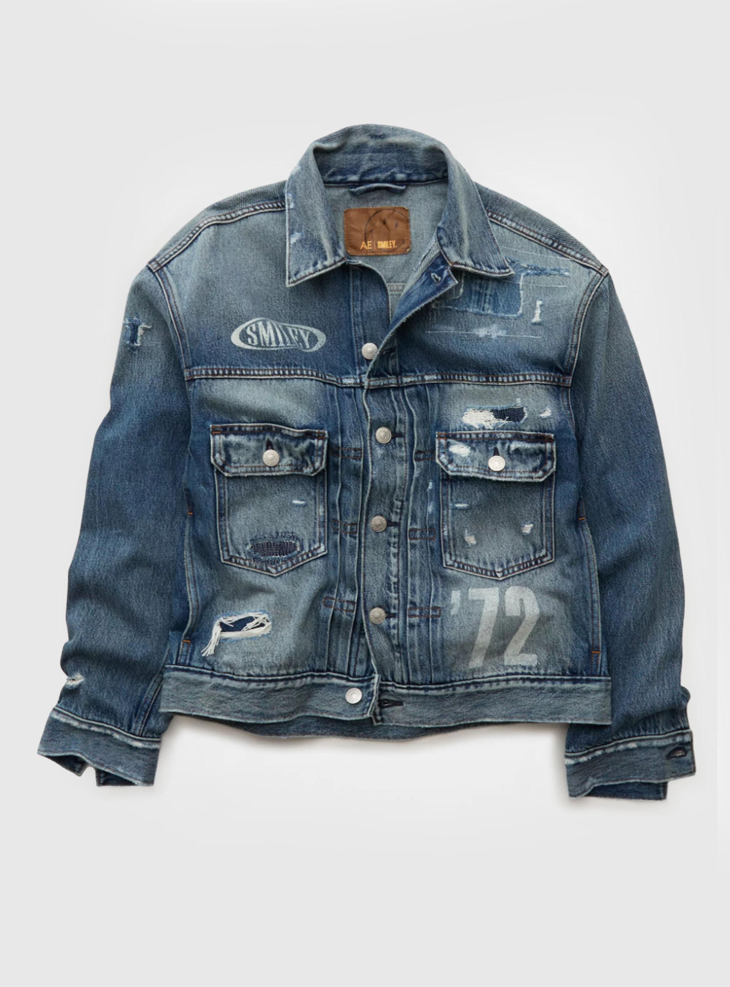 Chaqueta Estampado Smiley Denim Relax-3