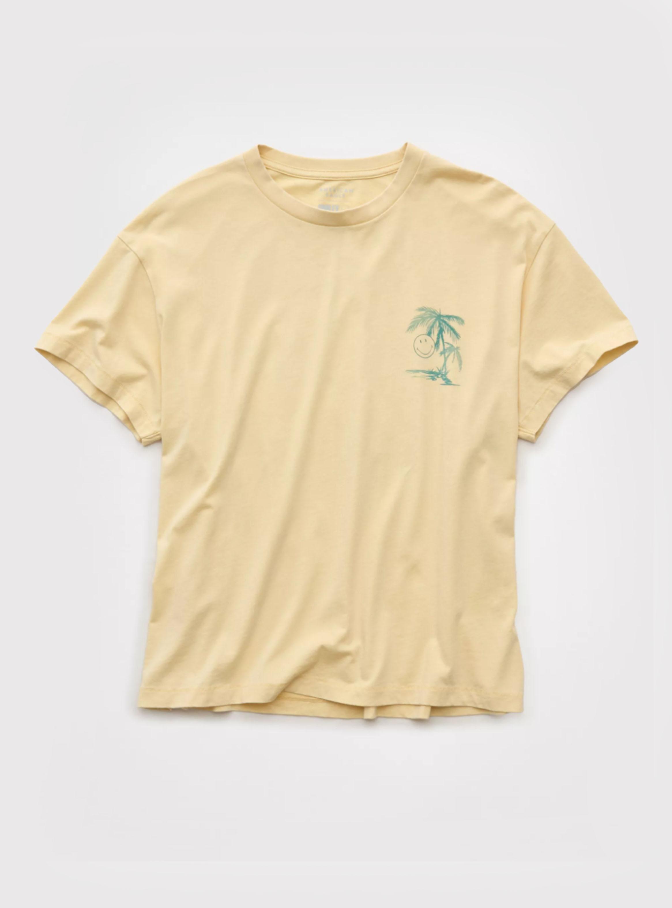 Polera Smiley Encogida con Gráfico-3