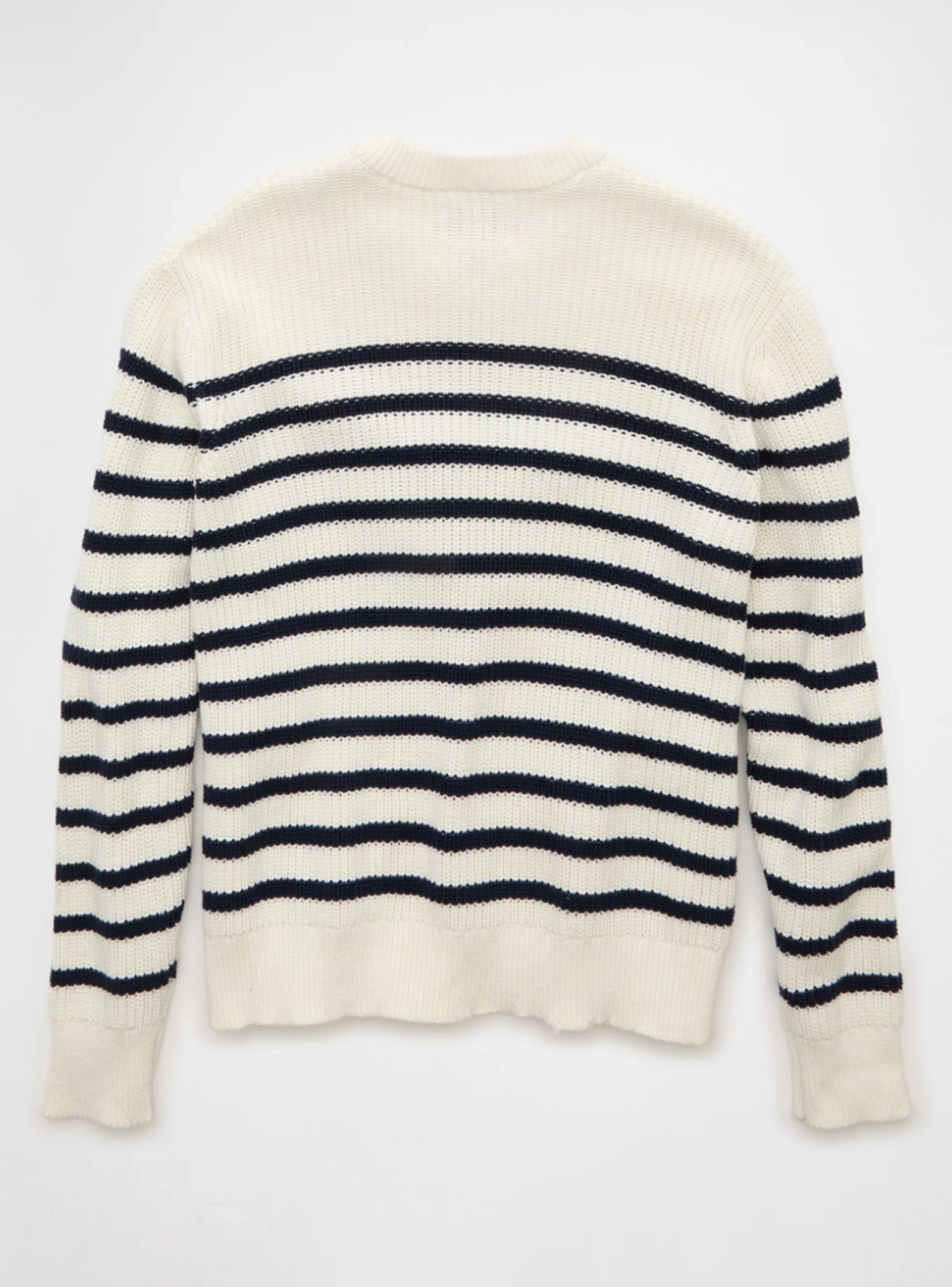 Sweater Rayado de Cuello Redondo-5