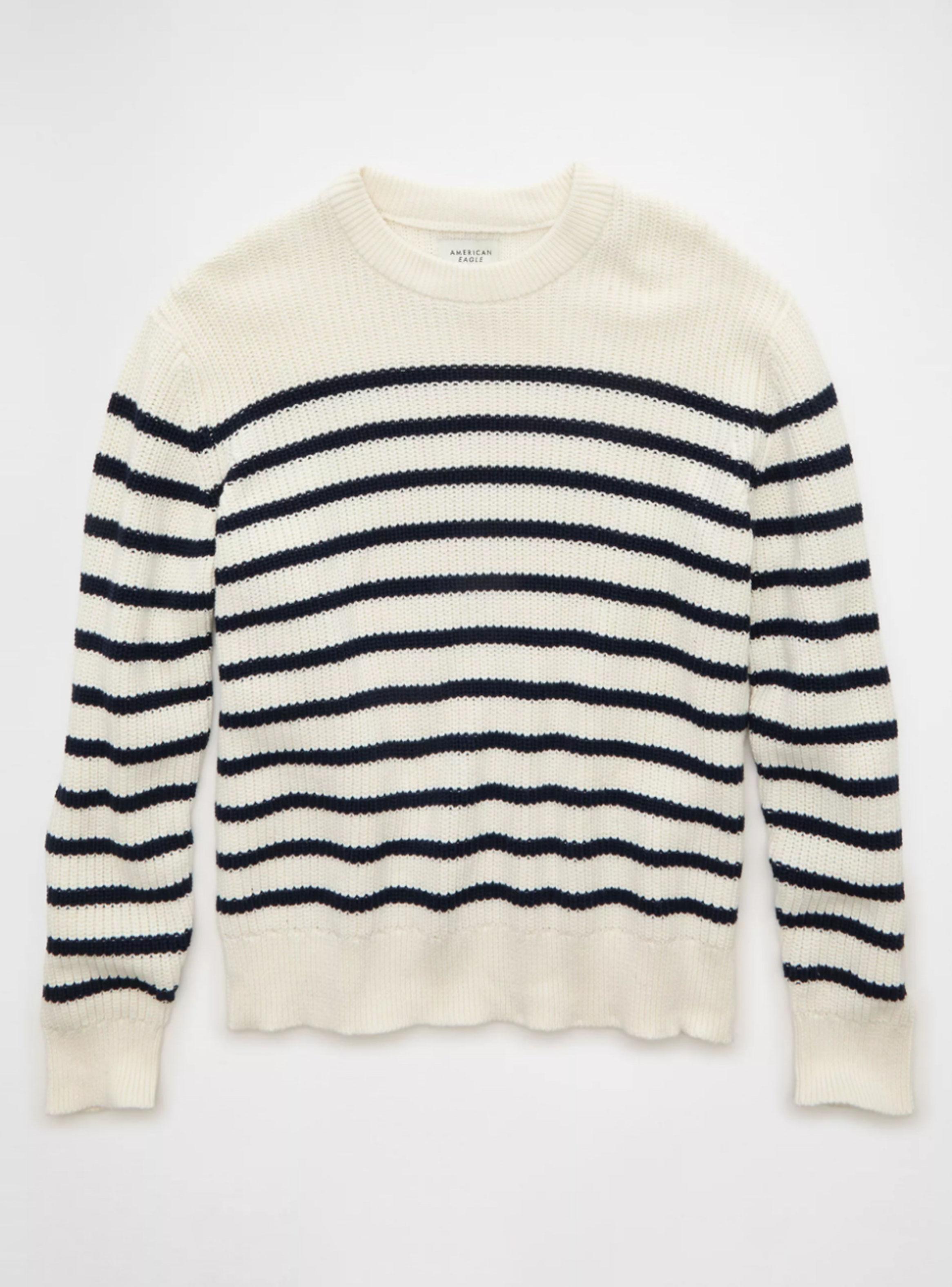 Sweater Rayado de Cuello Redondo-4