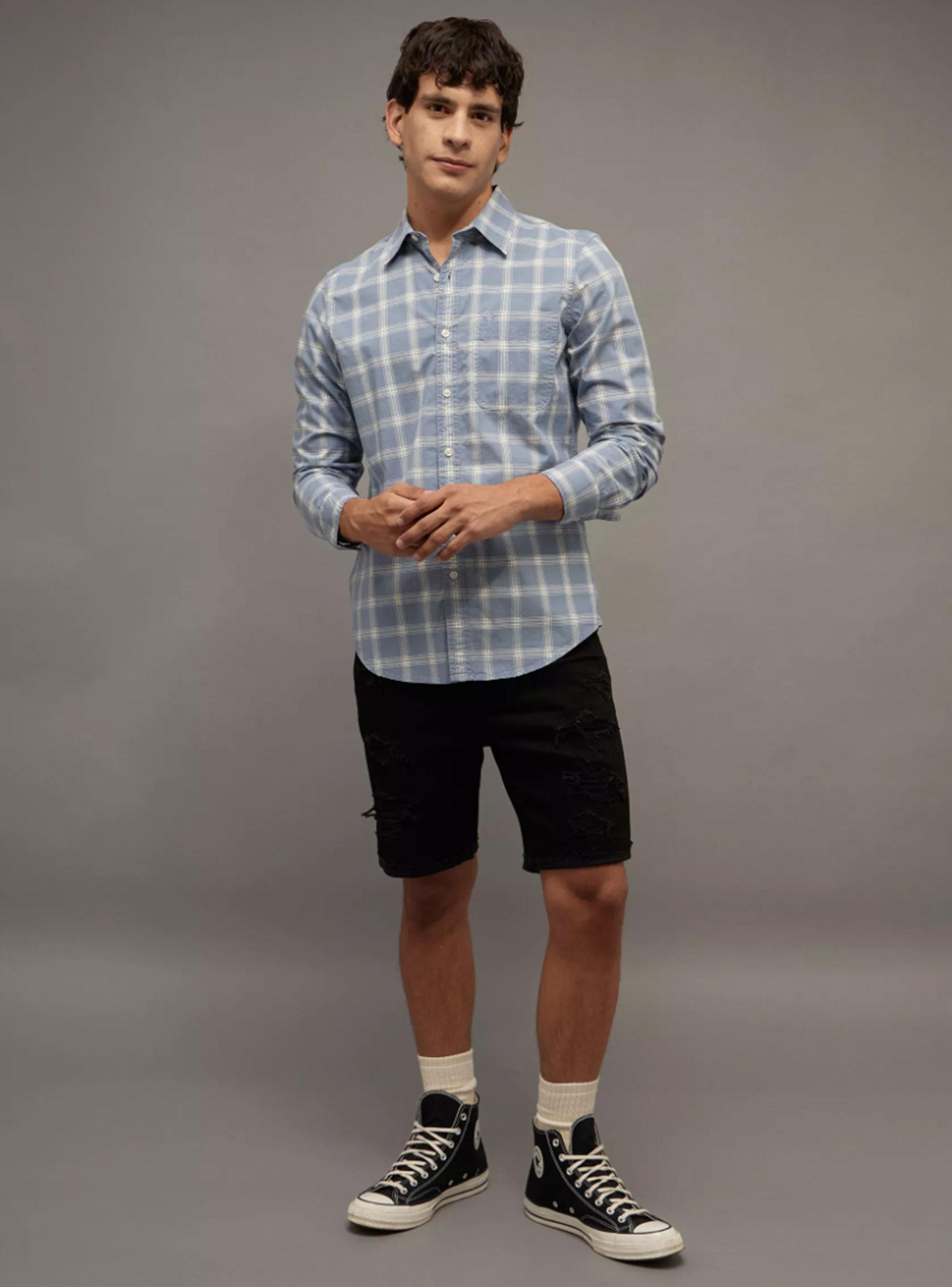 Camisa Slim Fit Popelina con Botones-2