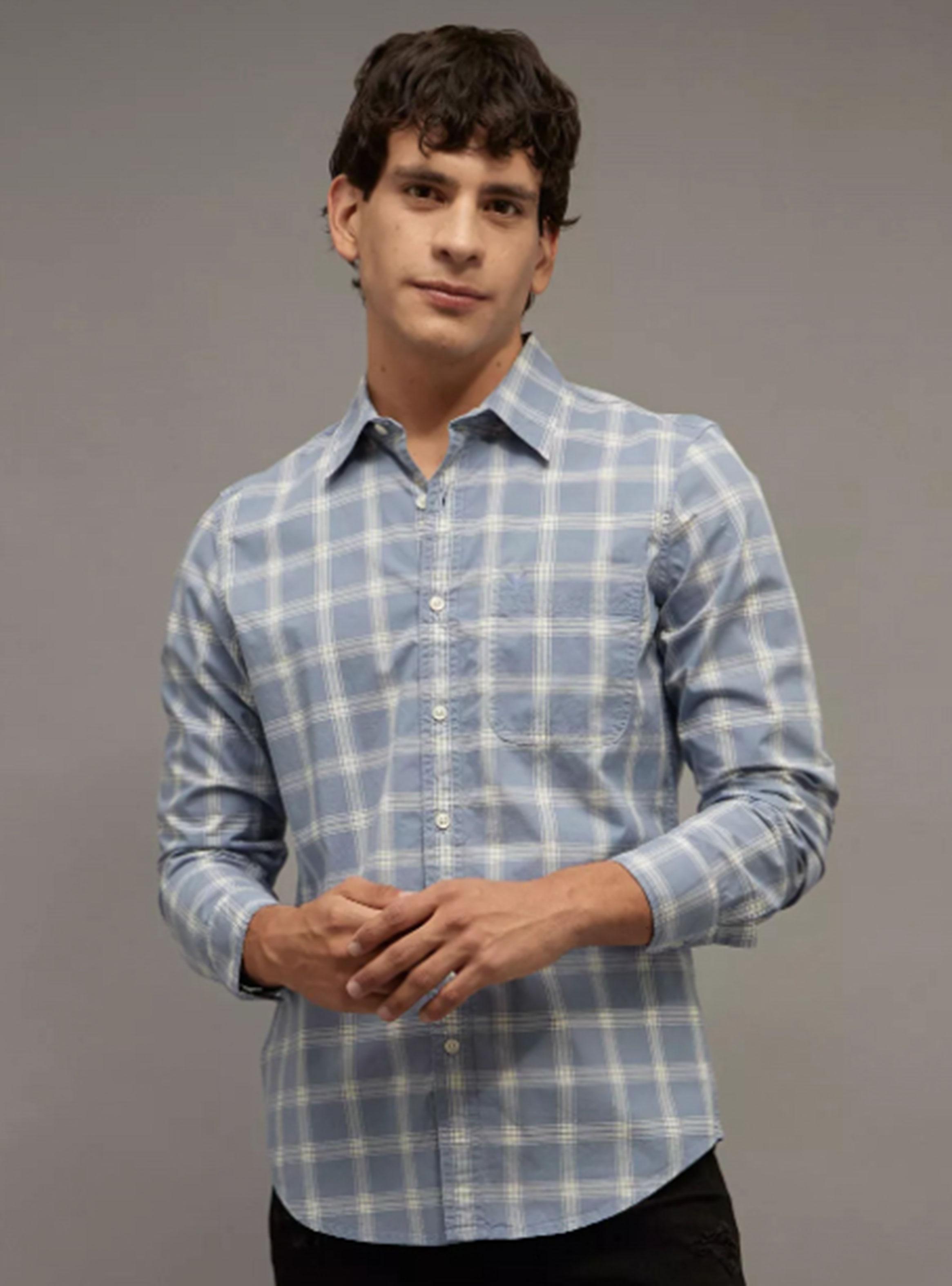 Camisa Slim Fit Popelina con Botones-0