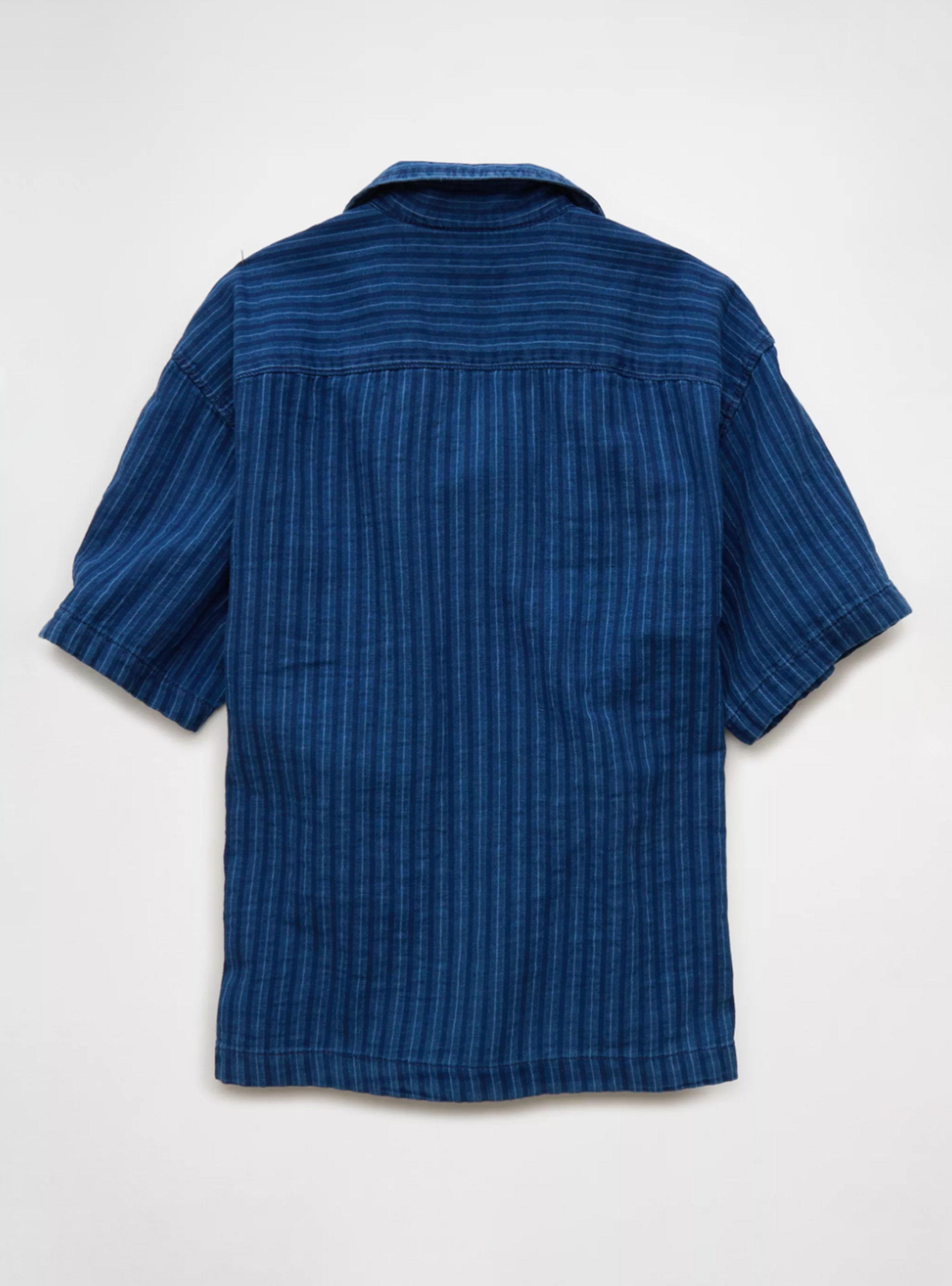 Camisa Manga Corta de Fit Relajado con Cuello Plano-4