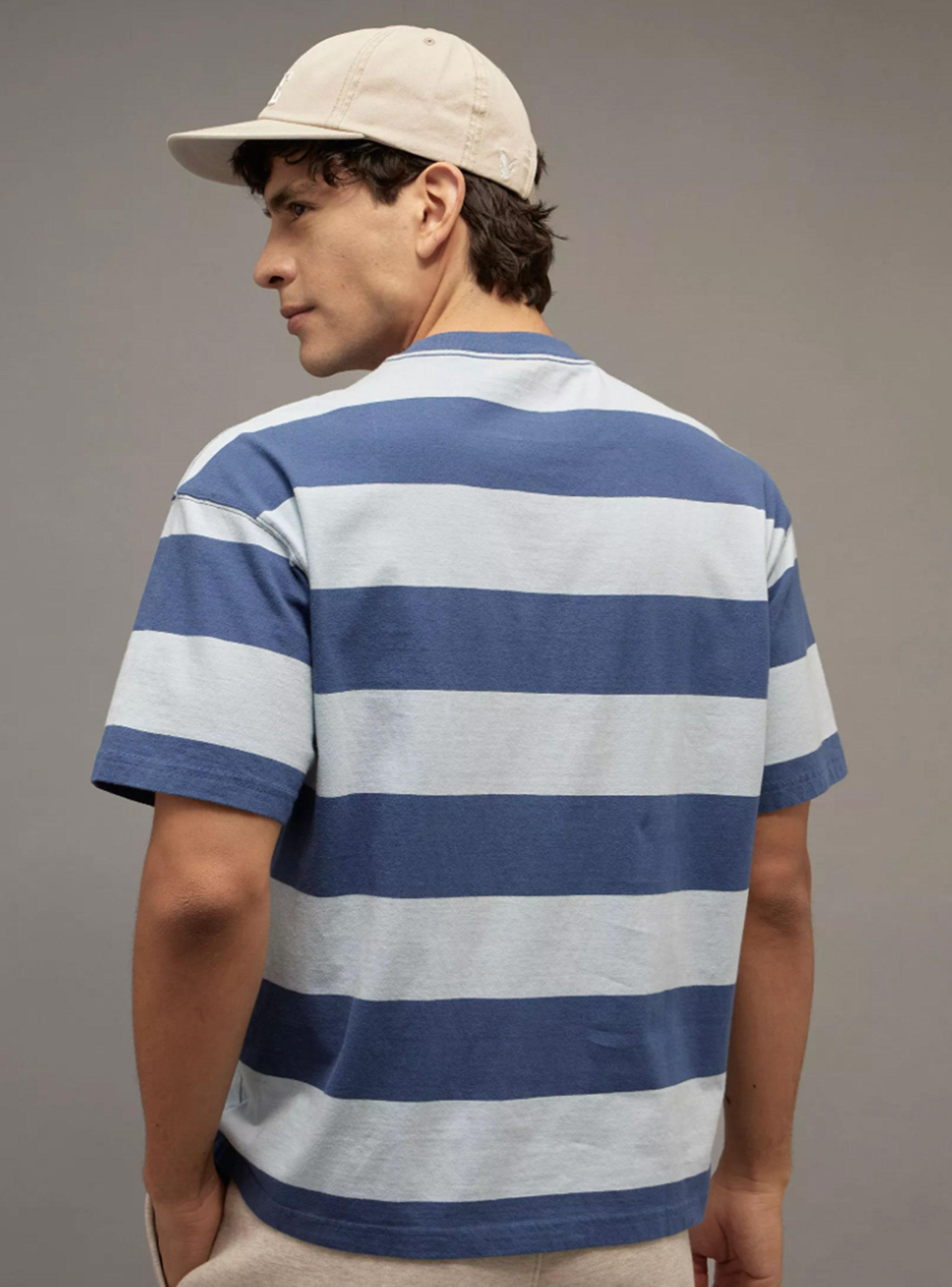 Polera Estilo Rugby Relajada Manga Corta-1