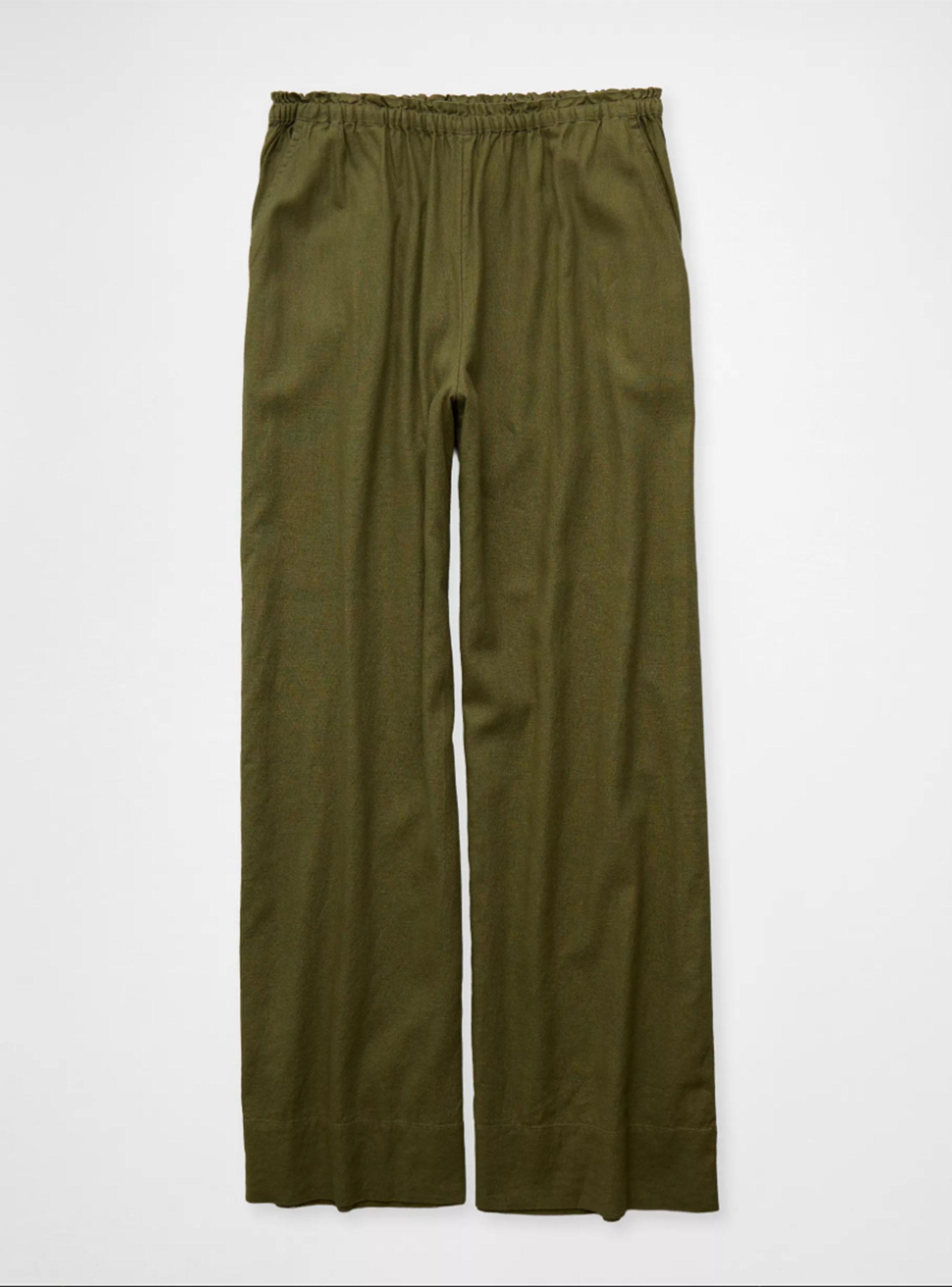 Pantalón Ae Wide-Leg de Mezcla de Lino-2