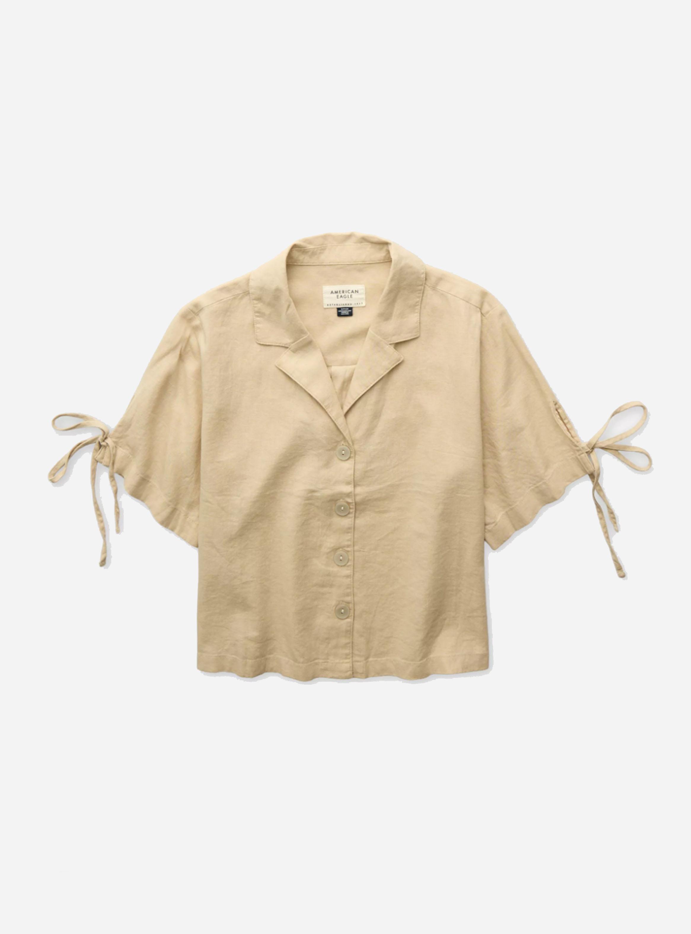 Camisa Ae de Mezcla de Lino Amarras-2