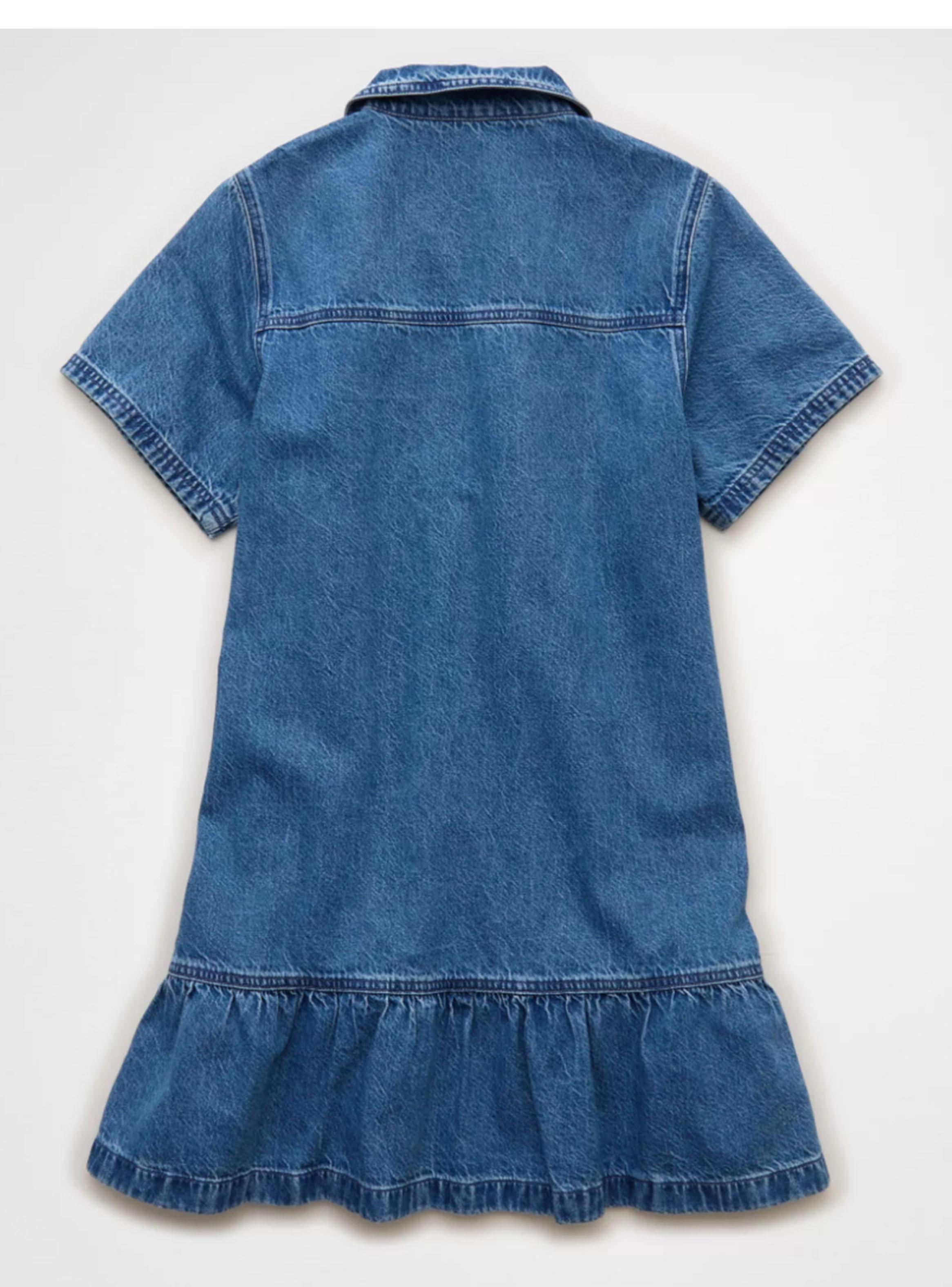 Vestido Ae Denim Cuello en V-3