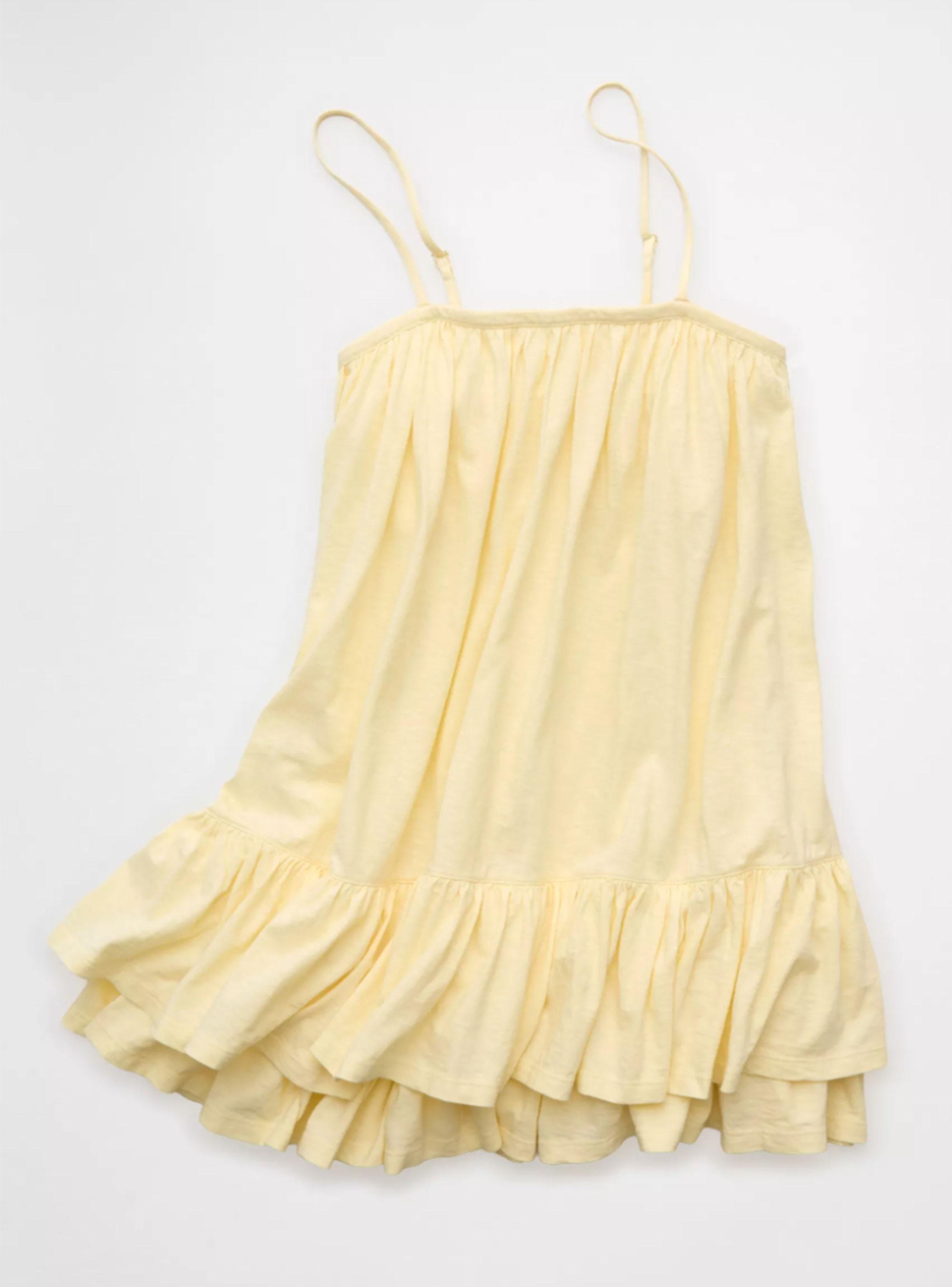 Vestido Ae Sunchaser Corto Tejido con Volantes-3
