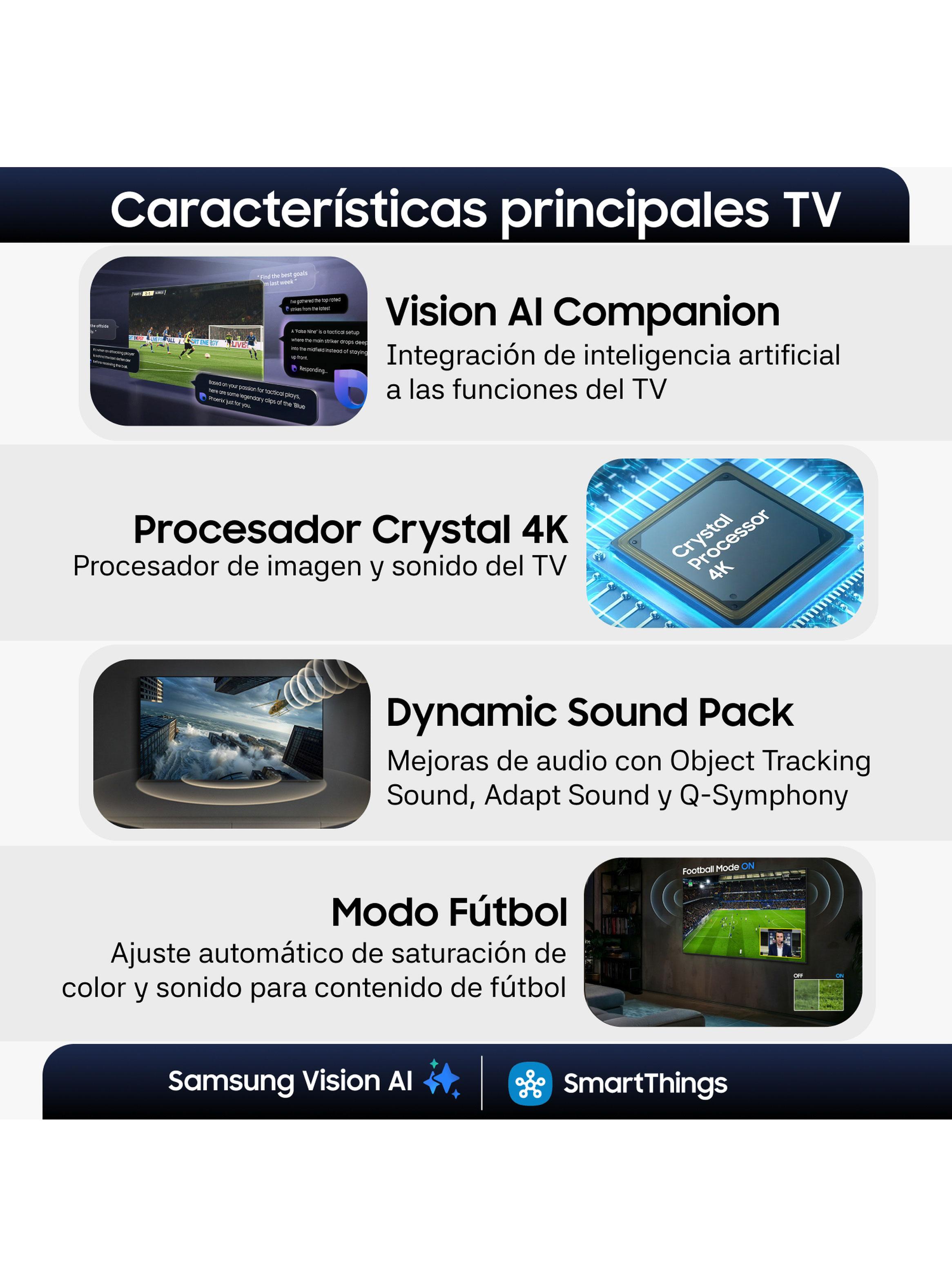 LED Smart TV 85'' 4K Crystal UHD Vision AI U8500H 2026 + Control por Voz-3