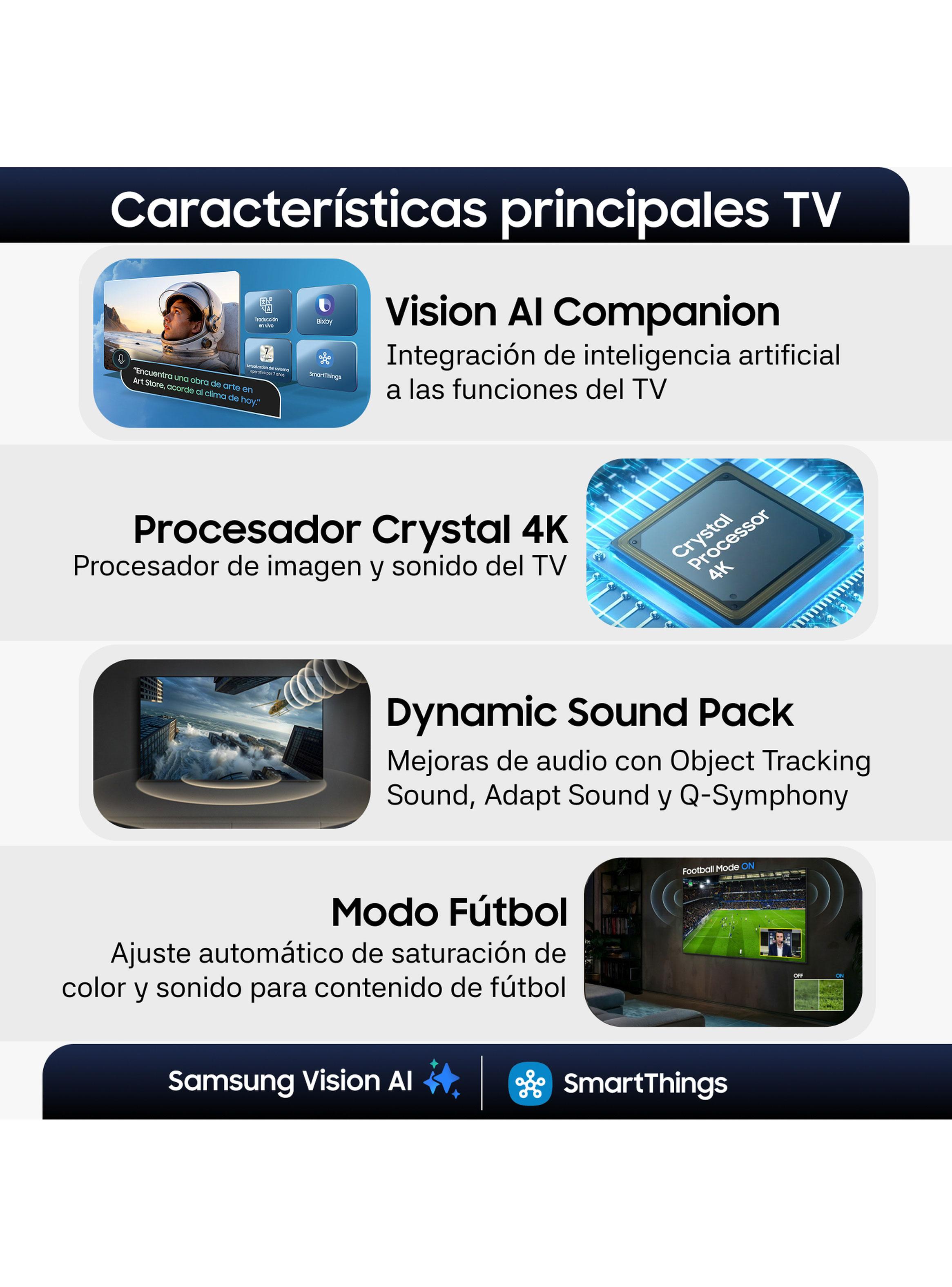 LED Smart TV 85'' 4K Crystal UHD Vision AI U8500H2026 + Control por Voz-3