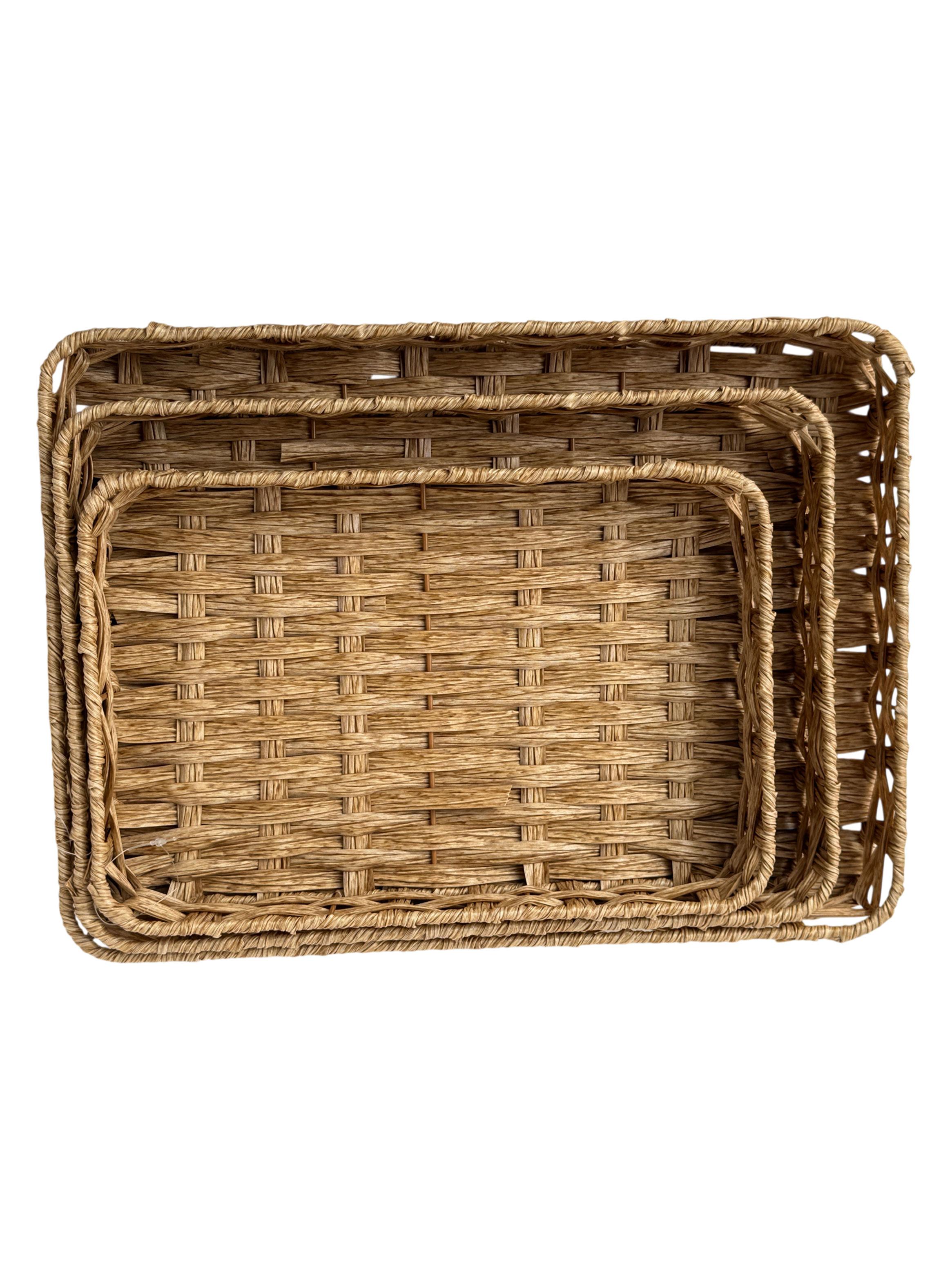 Set de 3 Bandejas Yute Rectangular-1