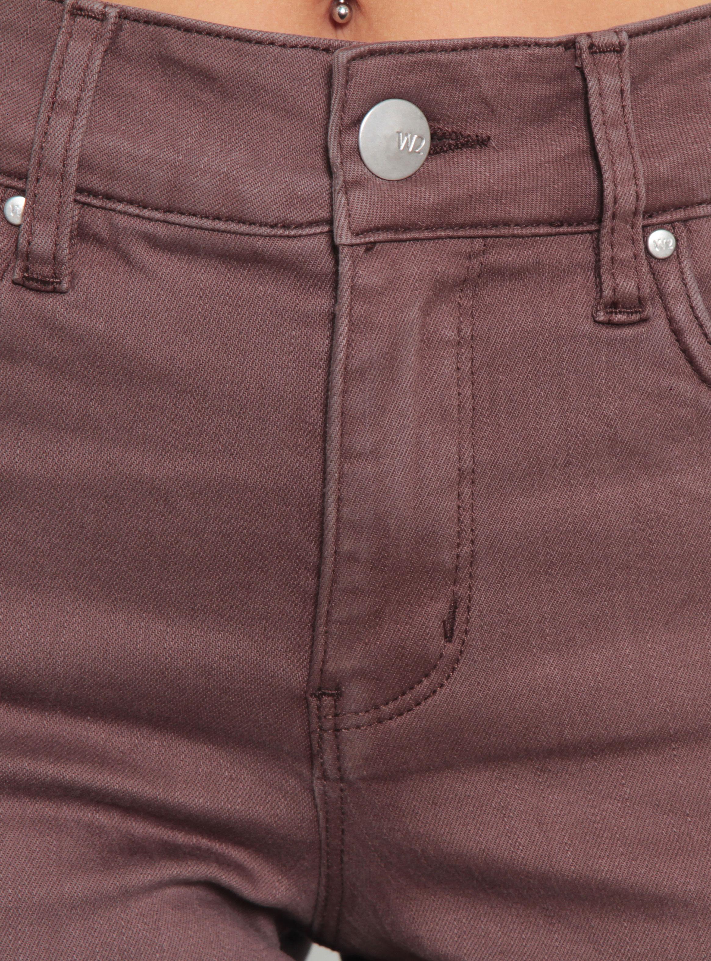 Jeans Color Wide Leg Tiro Alto Pretina Básica-2