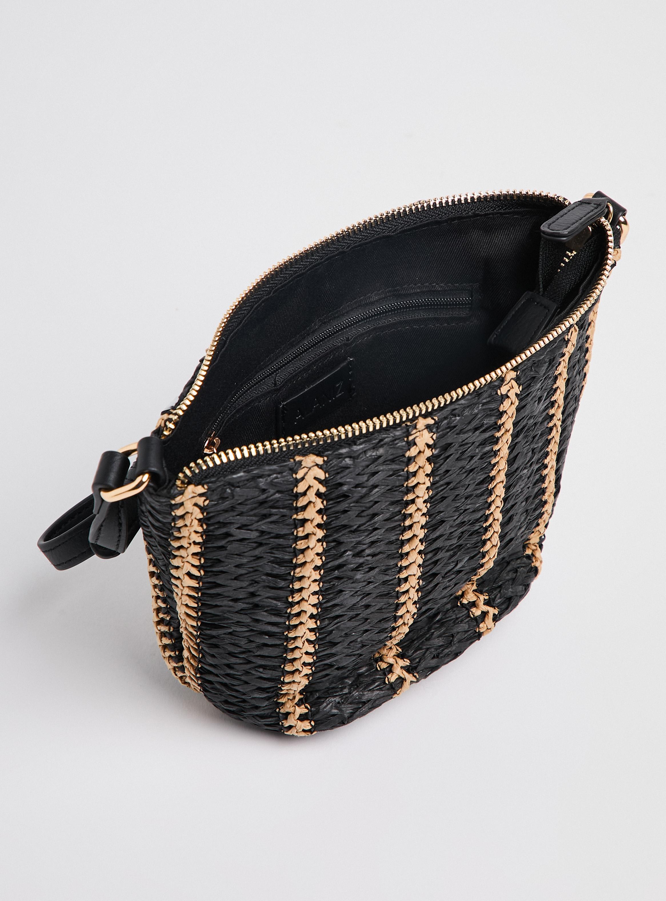 Cartera de Hombro Crossbody Líneas Raffia-3