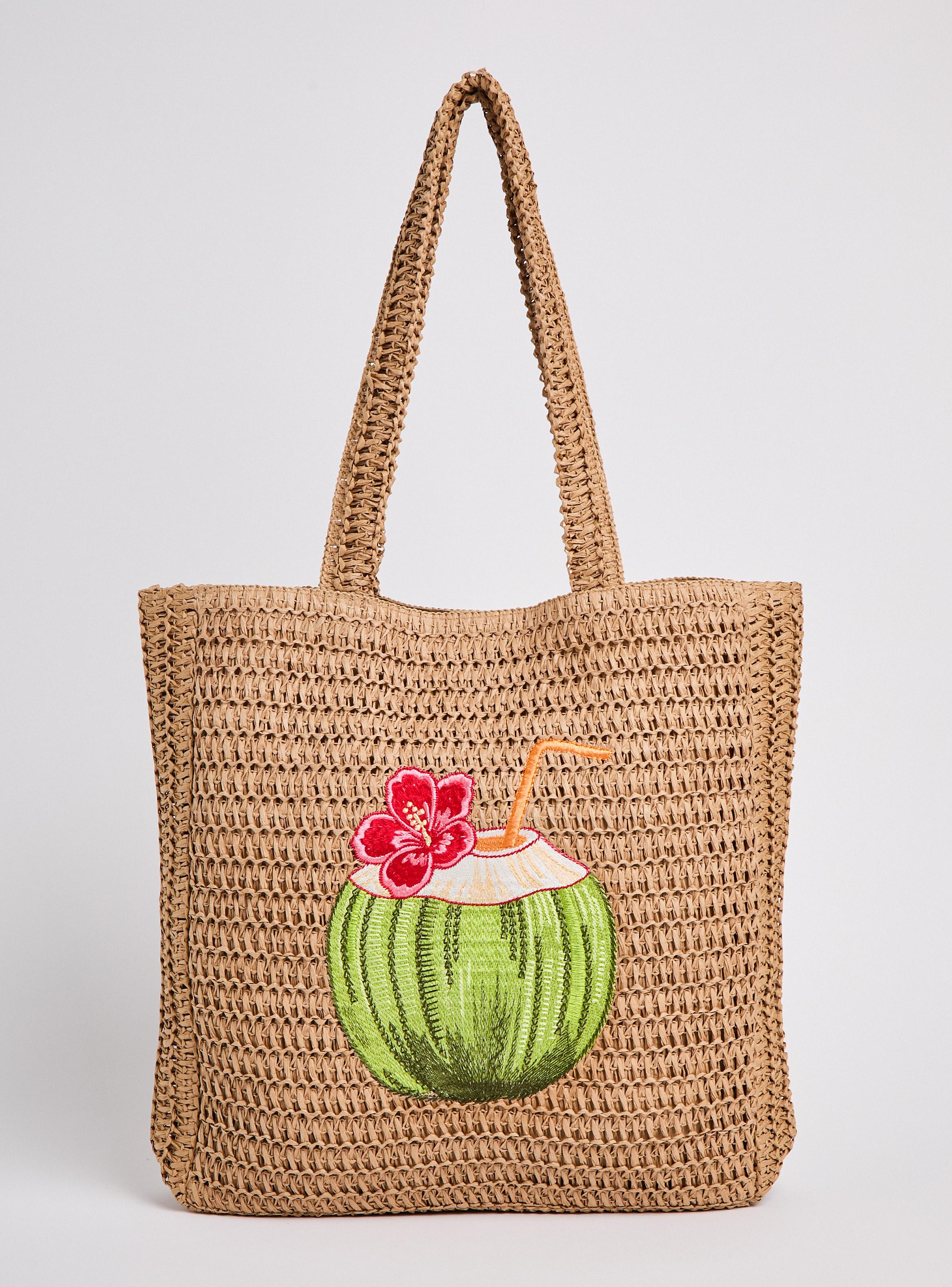 Bolso de Playa con Detalle Bordado-0