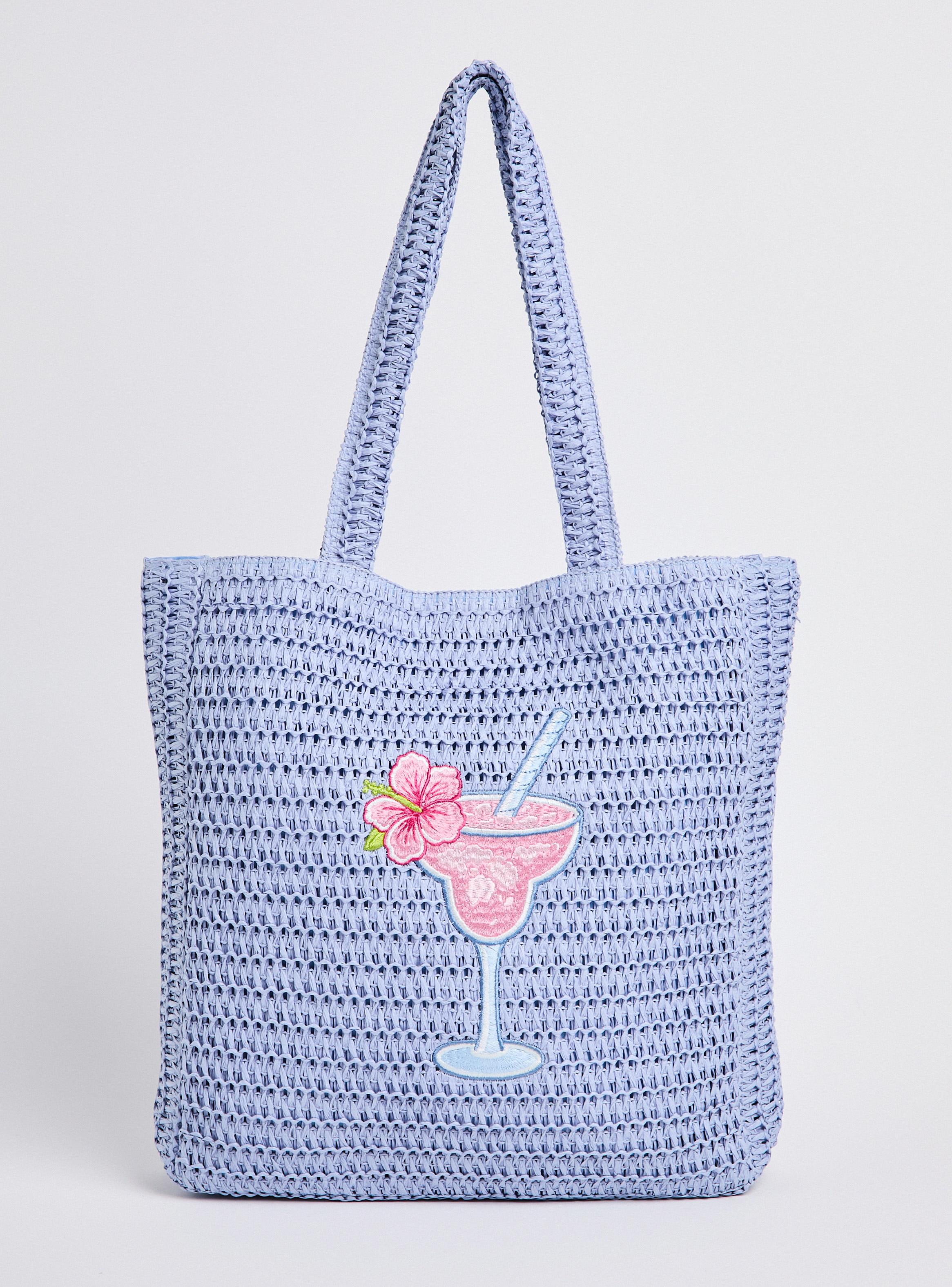 Bolso de Playa con Detalle Bordado-0