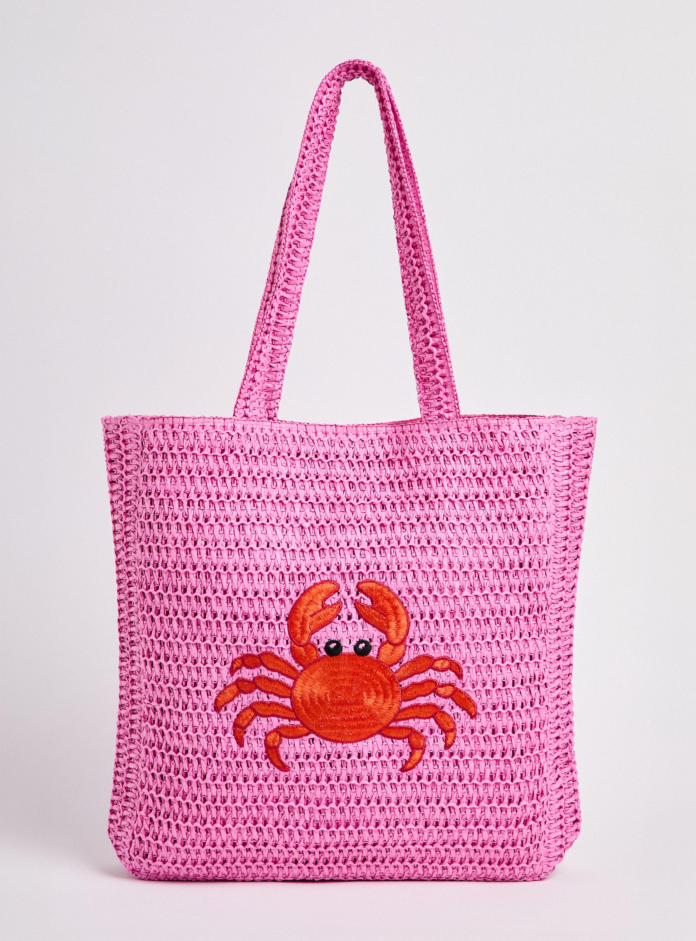 Bolso de Playa con Detalle Bordado-0