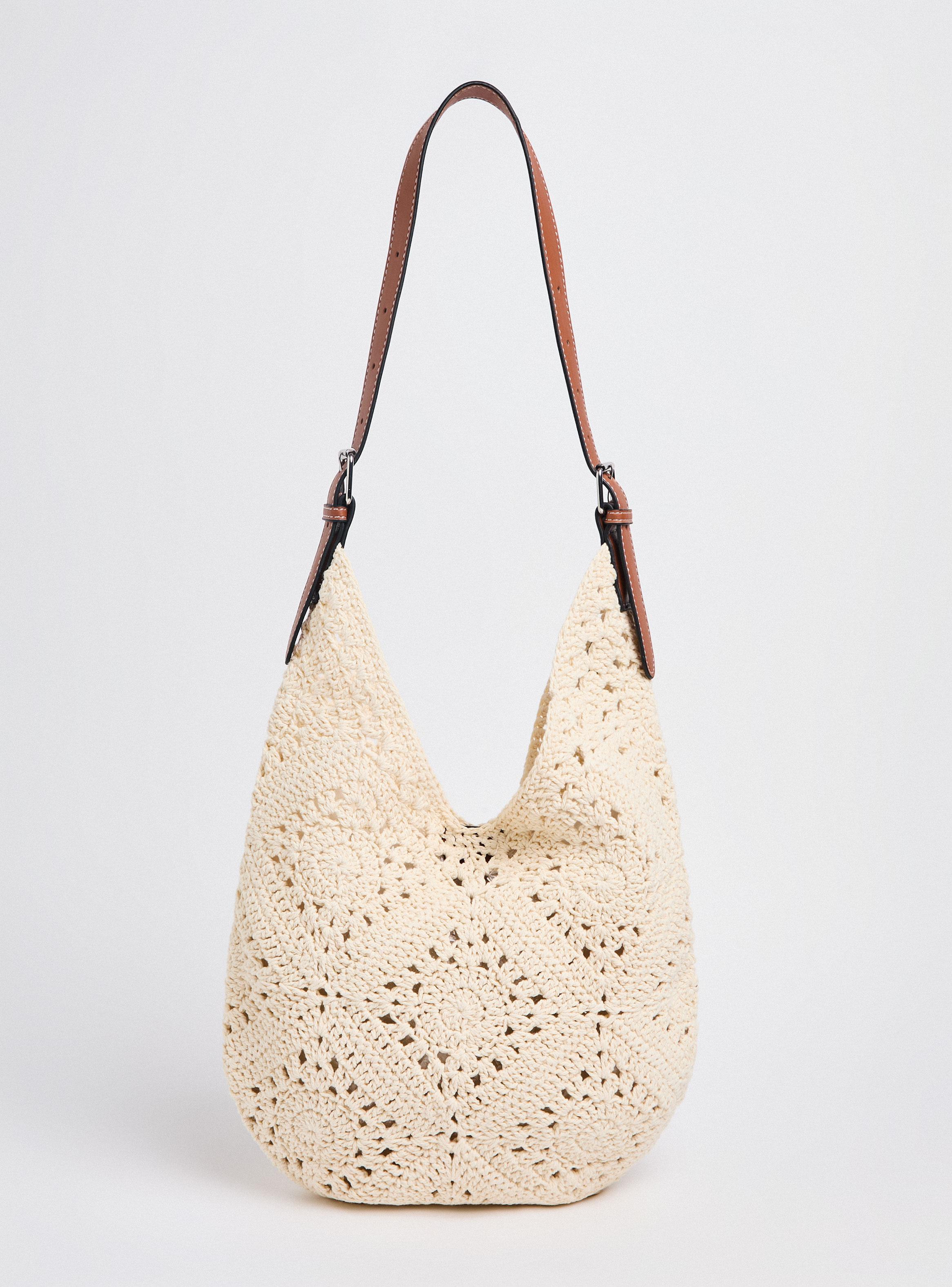 Cartera de Hombro Tejida Diseño con Strap Ajustable-4