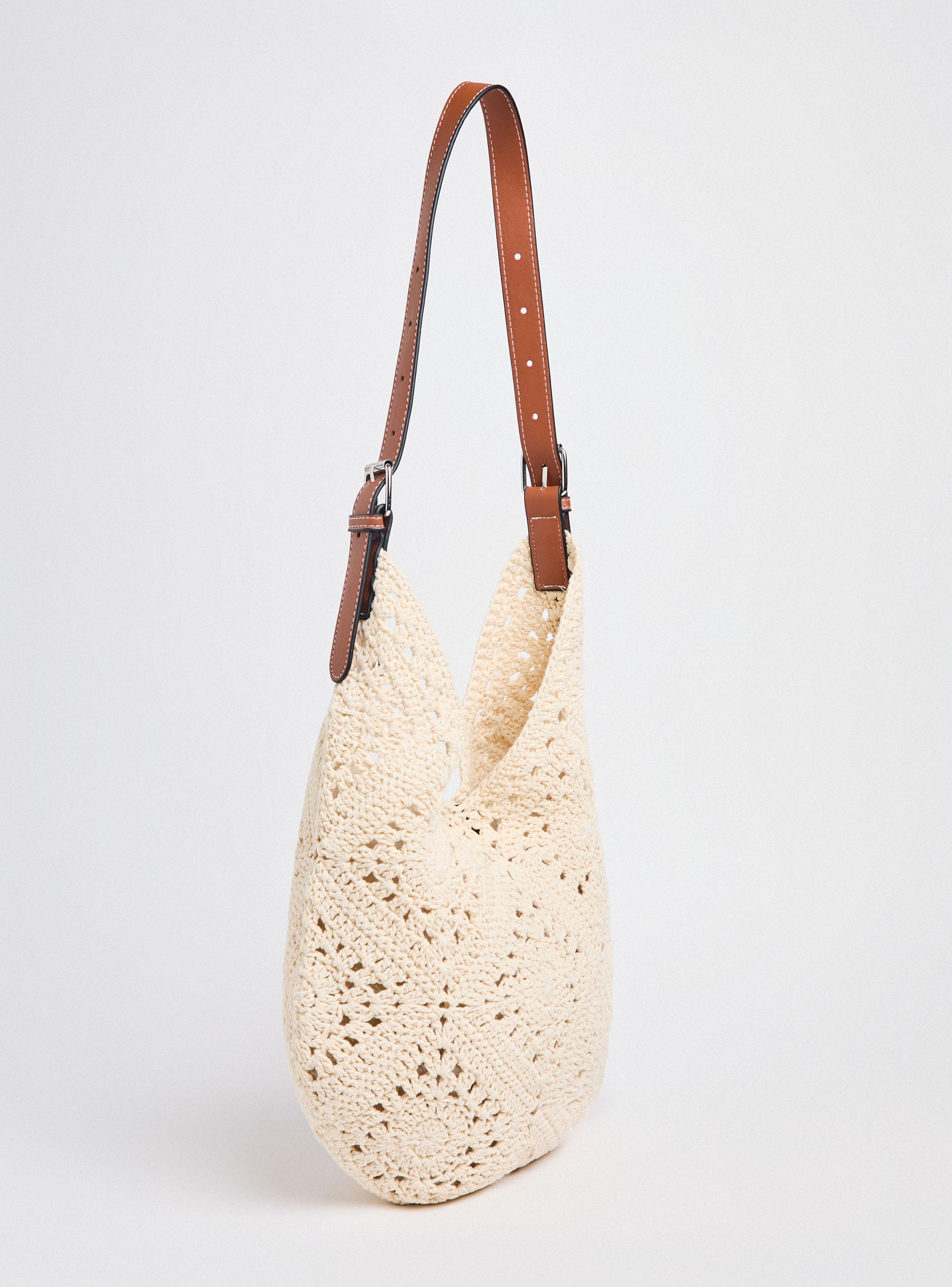 Cartera de Hombro Tejida Diseño con Strap Ajustable-3