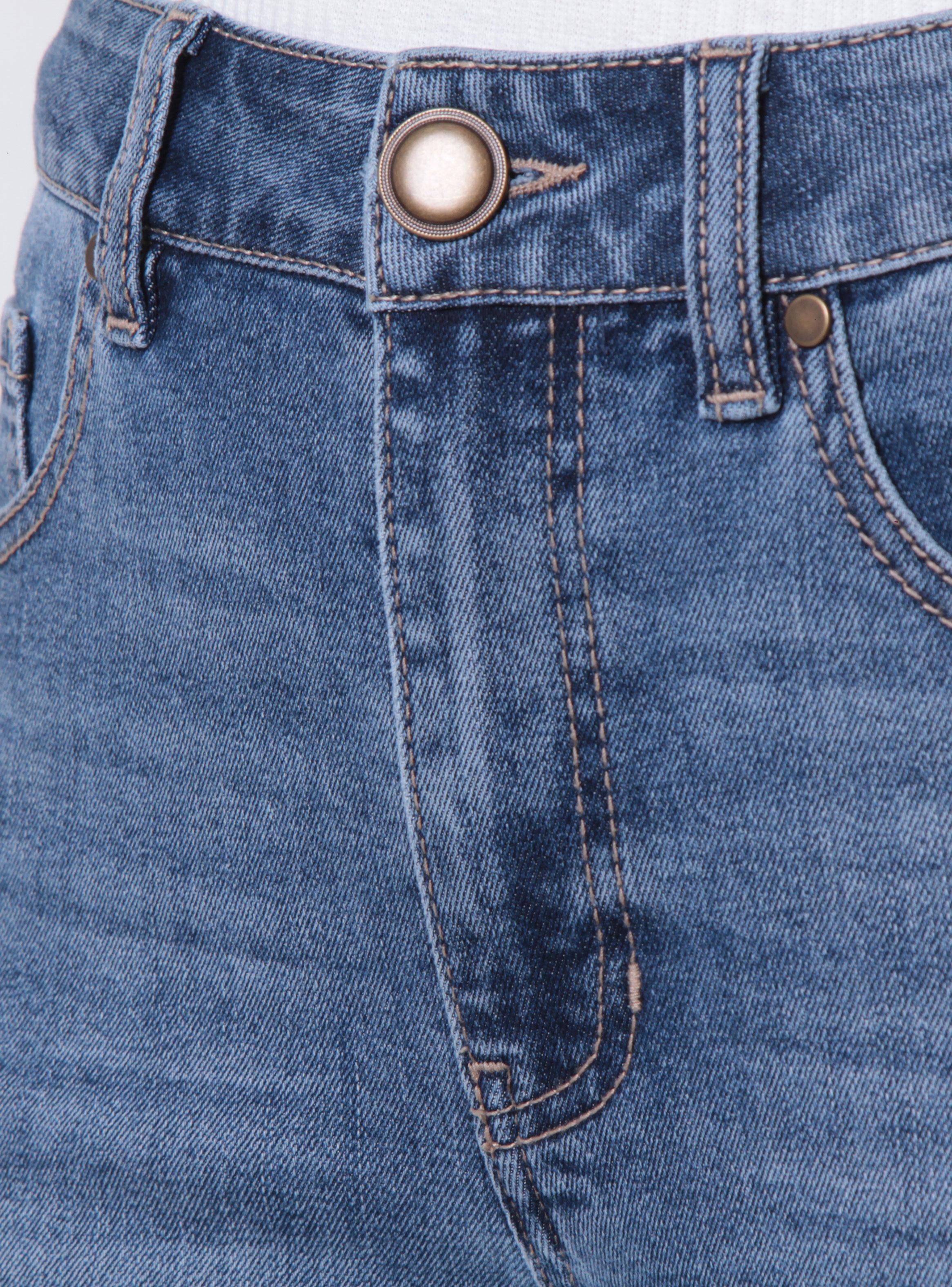 Jeans Recto Bootcut Tiro Alto Pretina-2
