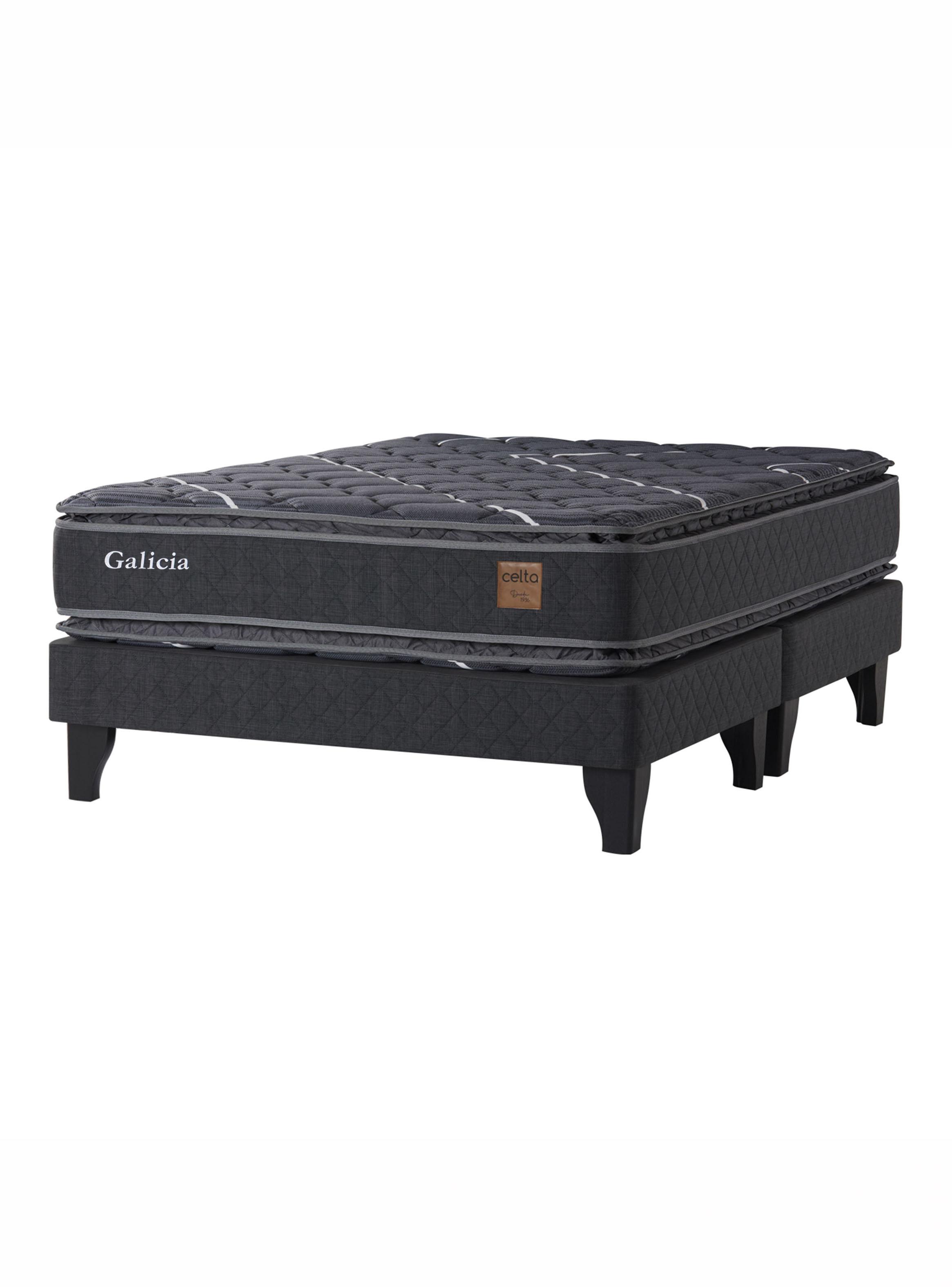 Cama Europea Galicia 2 Plazas x 2 mt Base Dividida-0