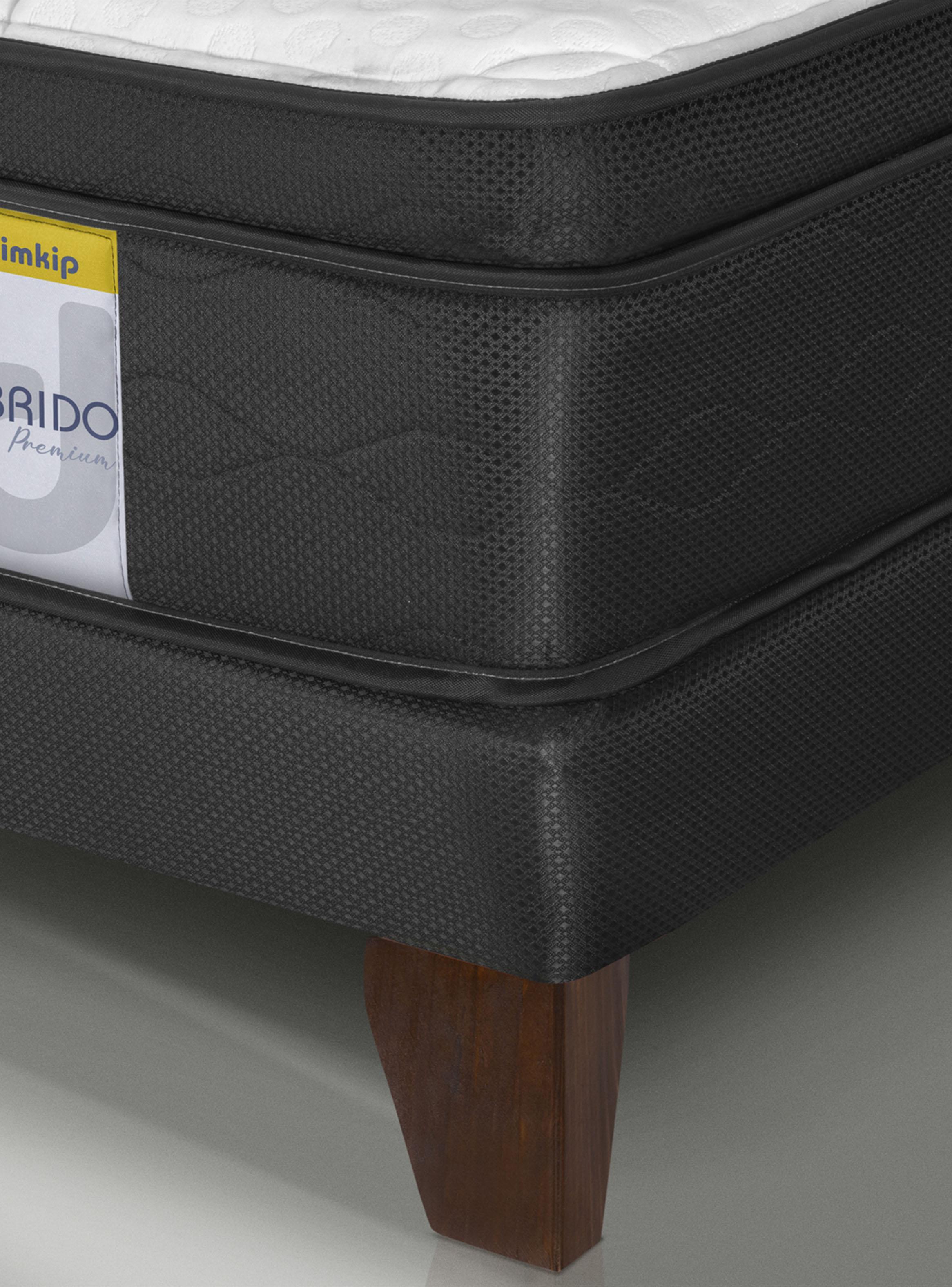 Cama Europea Híbrido Premium King (180x200) Base Dividida + Resplado DK-3