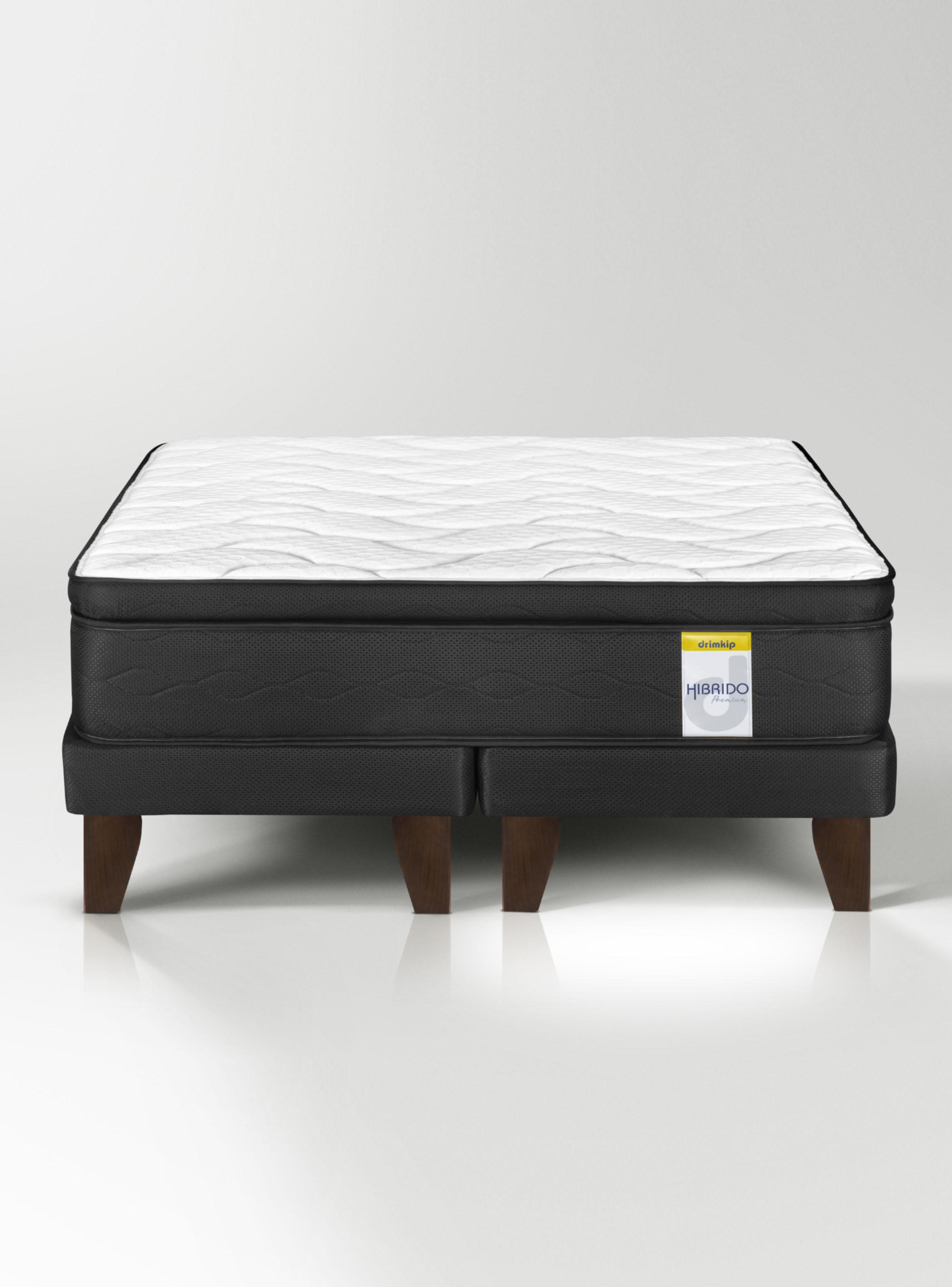 Cama Europea Híbrido Premium King (180x200) Base Dividida + Resplado-1