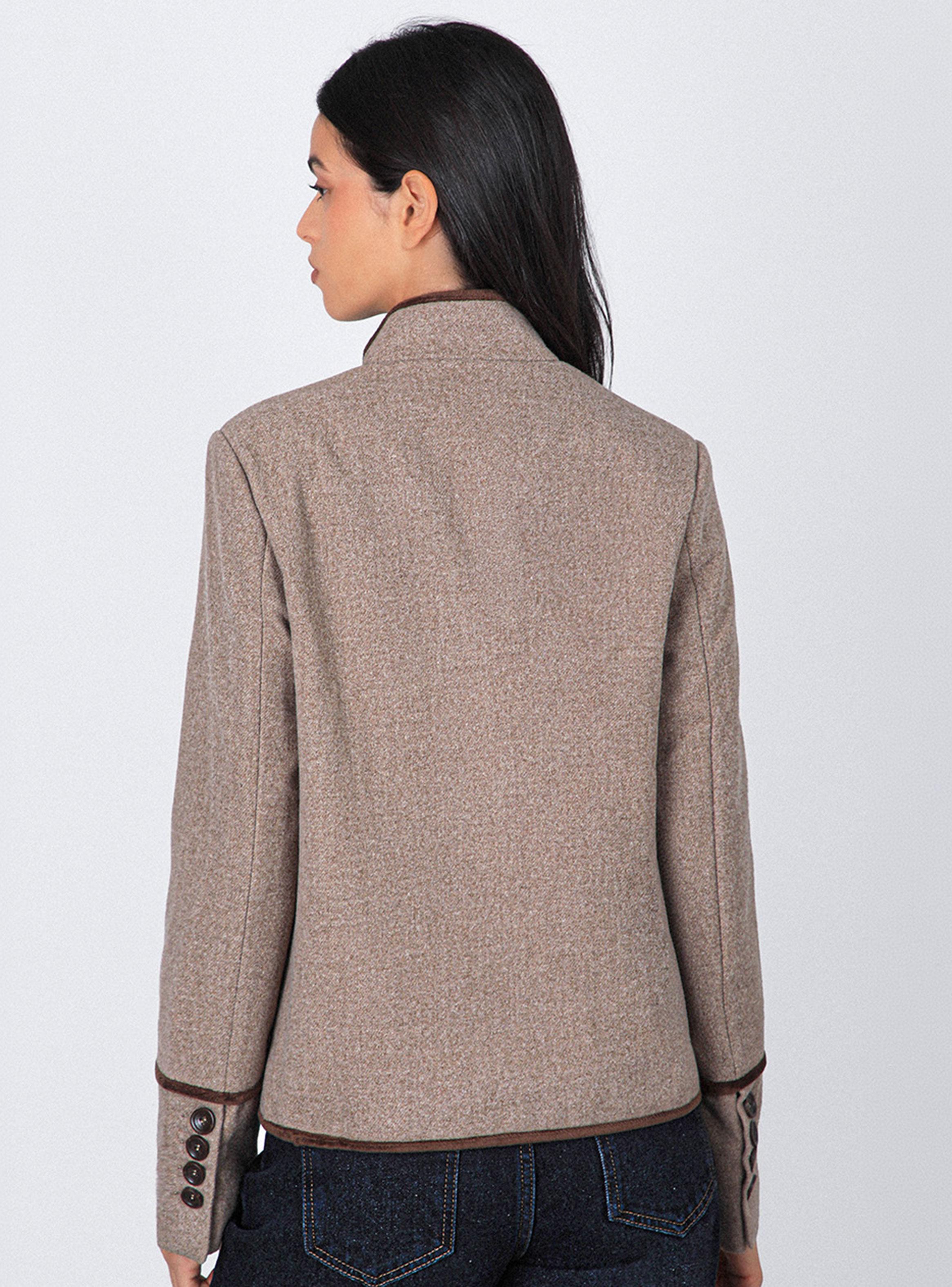 Chaqueta Cruzada Cuello Mao-2