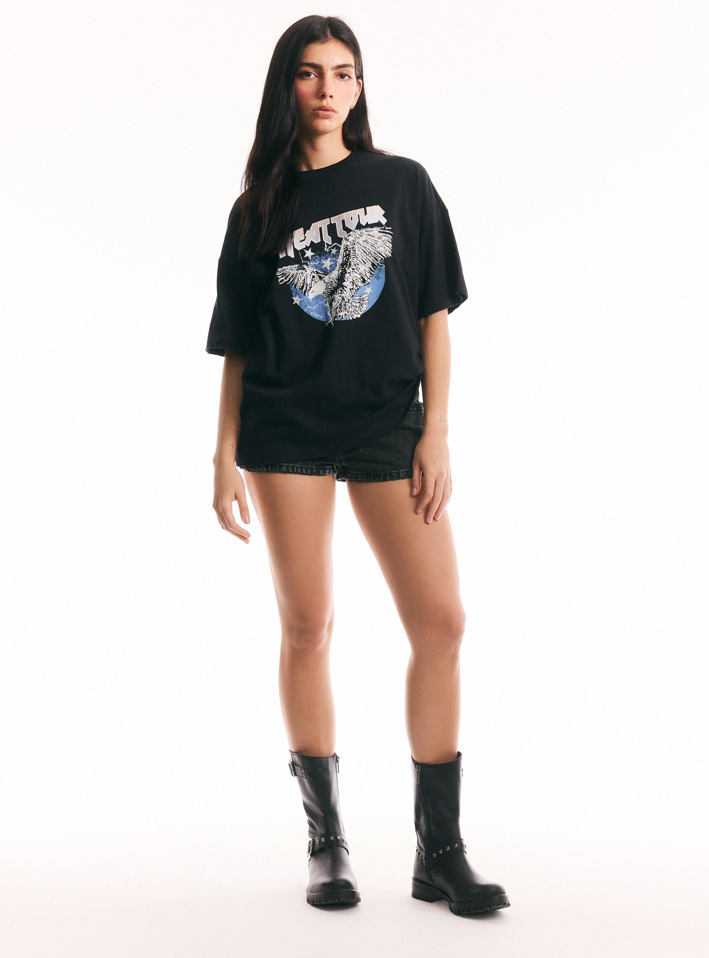 Polera Oversize Estampado Frontal-4