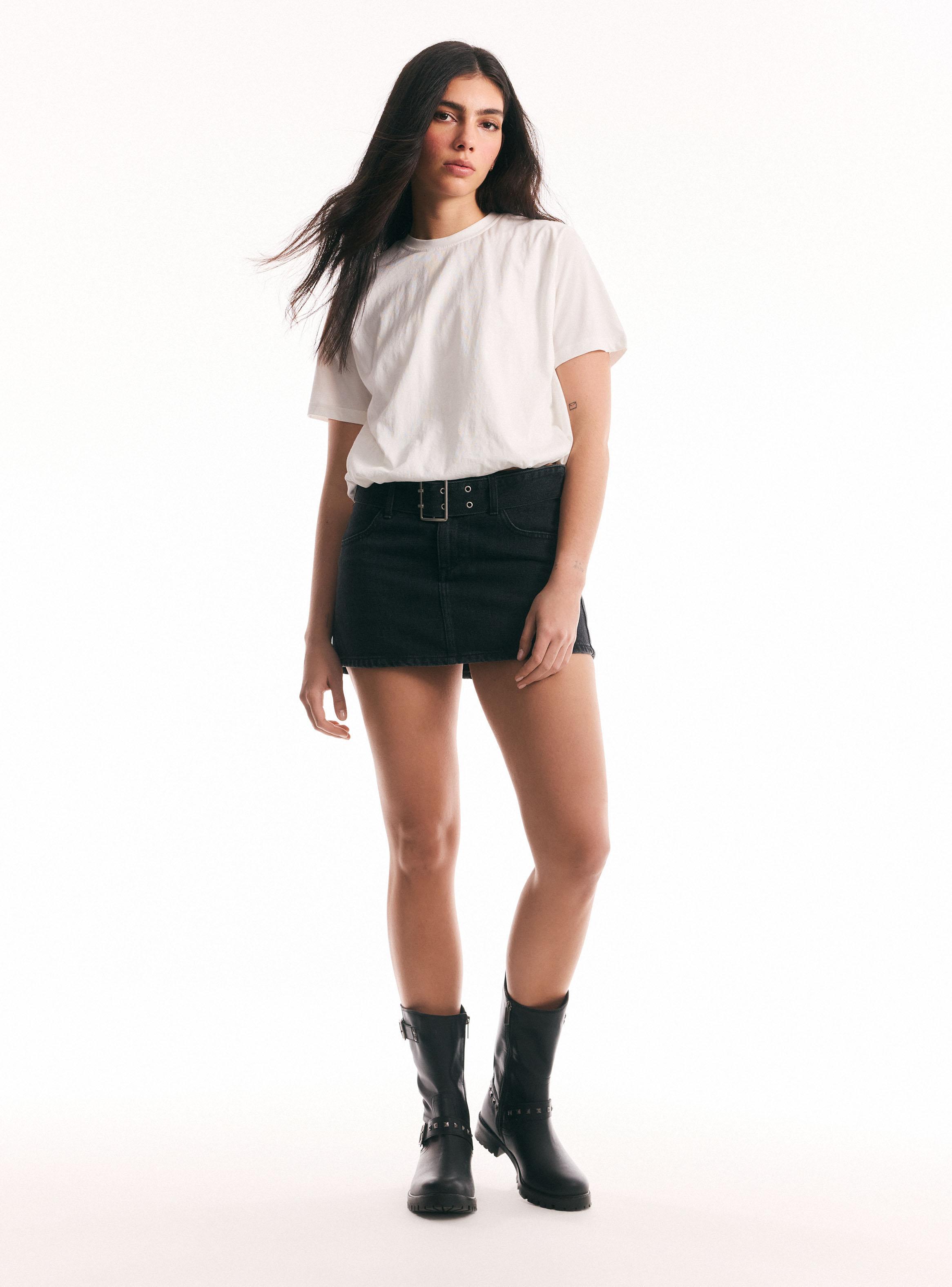 Falda Mini Cinturon con Short Interior-4