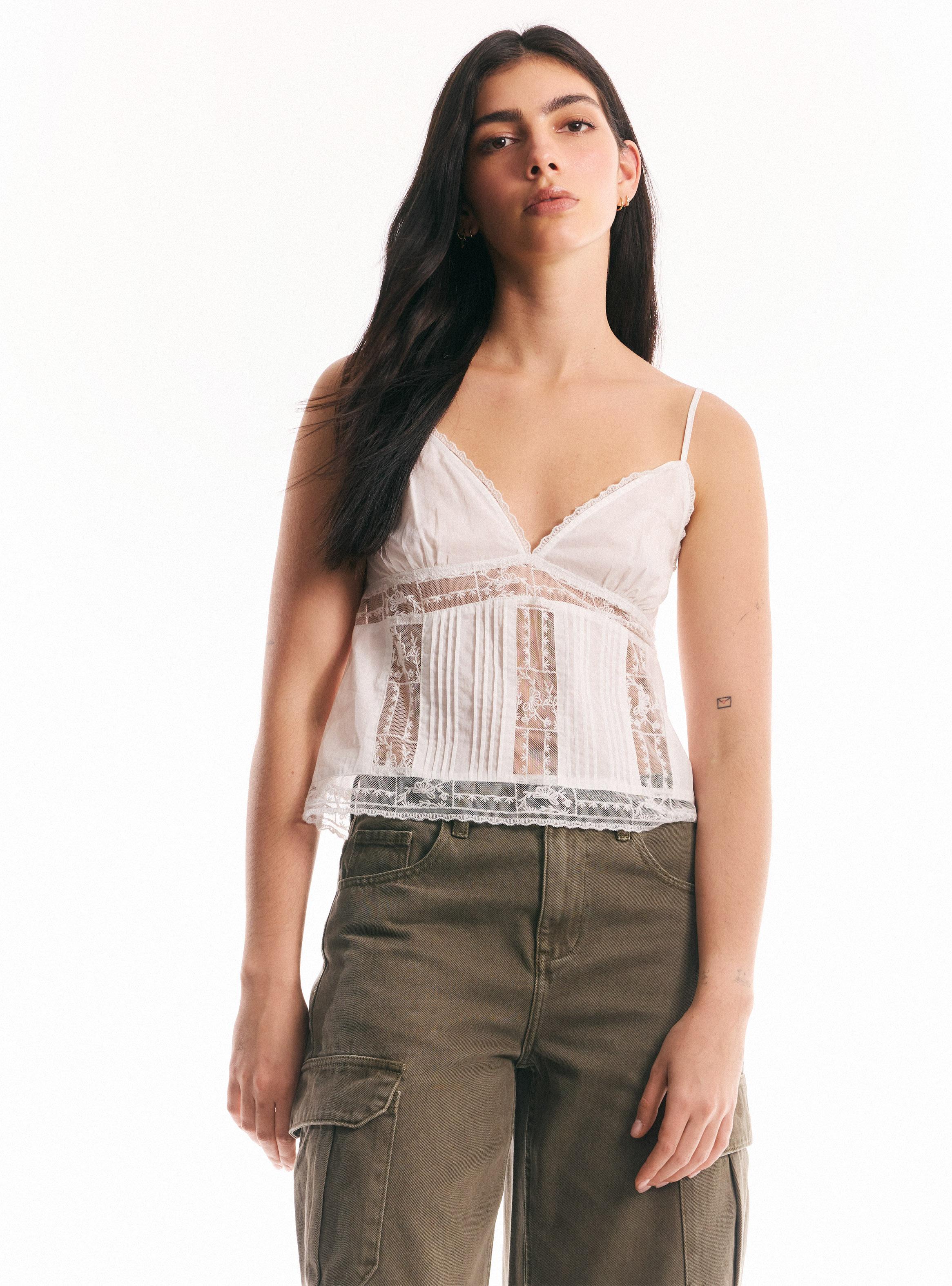 Blusa Cortes Encaje-0
