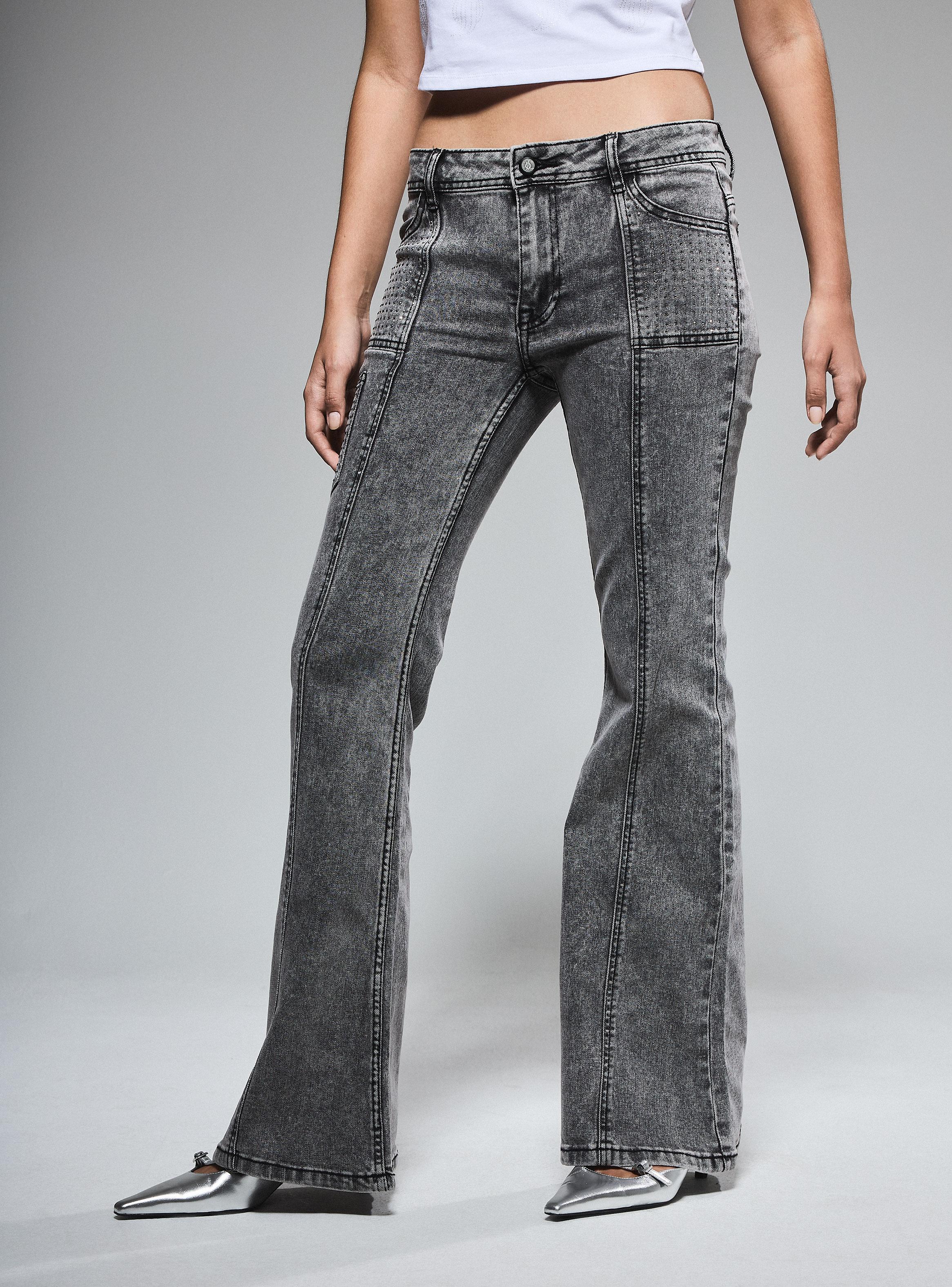 Jeans  Bolsillos Cargo con Strass​-0
