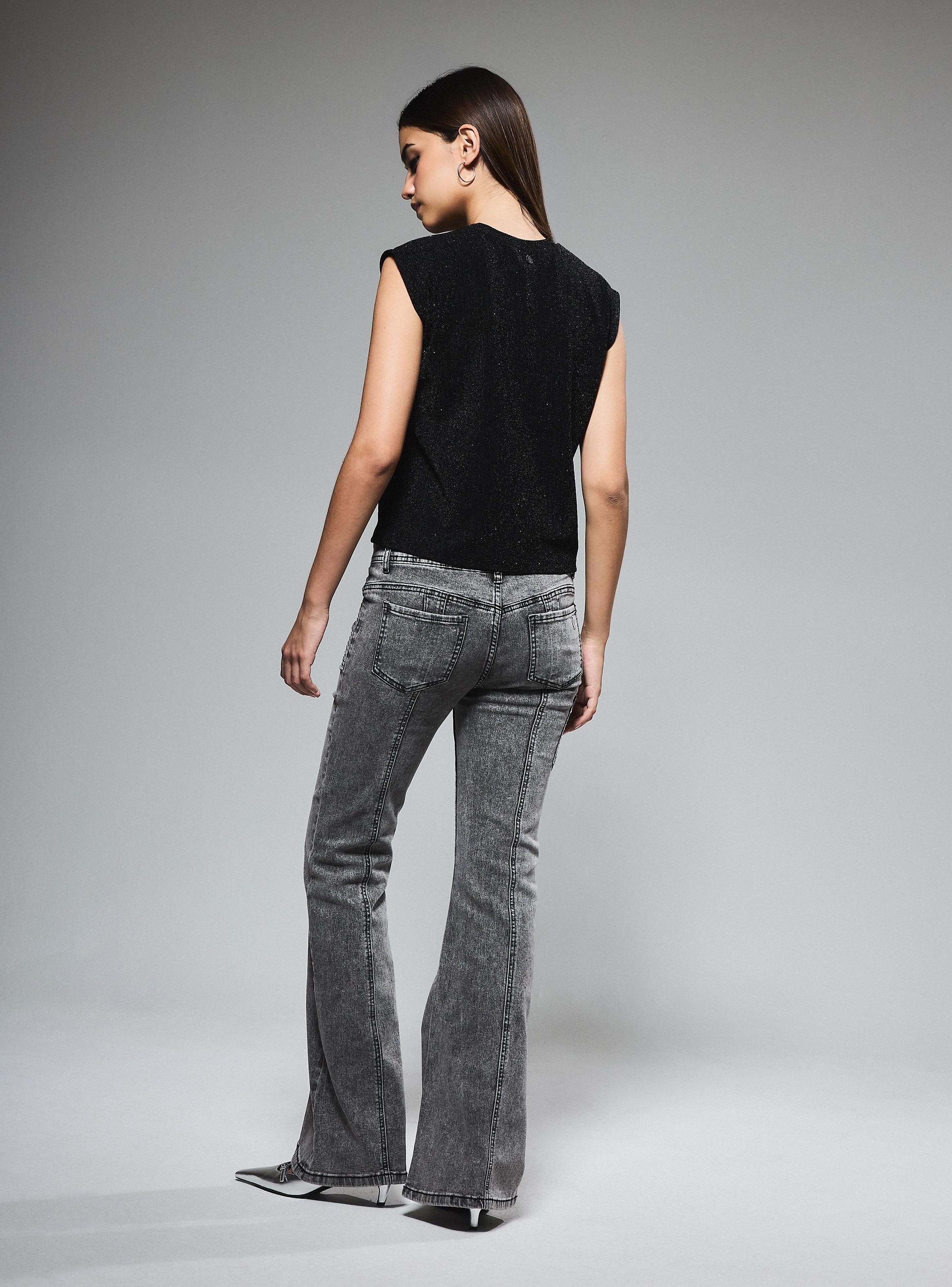 Polera Holgada Tela Fantasía Lurex con Strass​-5