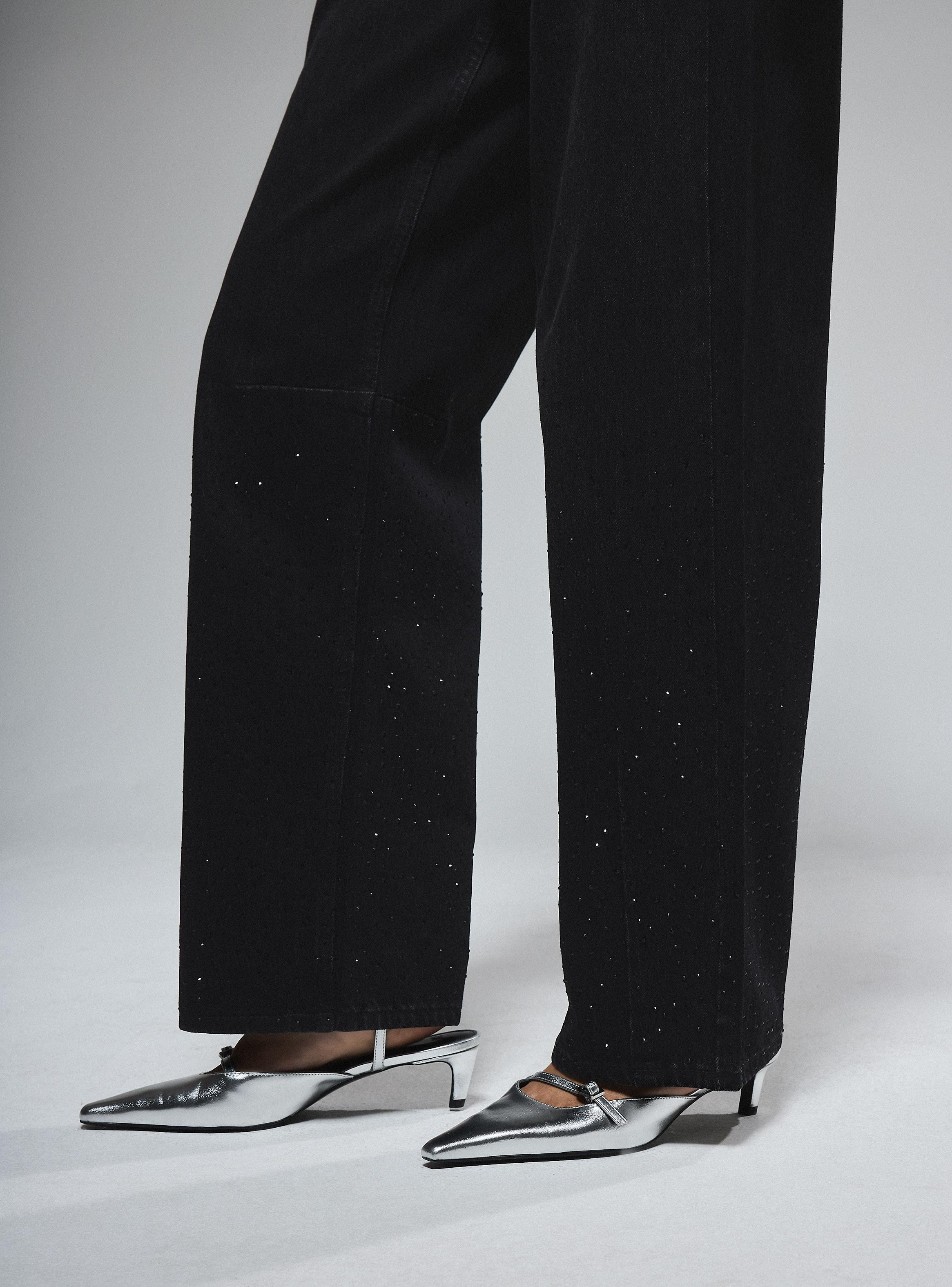 Jeans con Strass en la Mitad Inferior Pierna-3