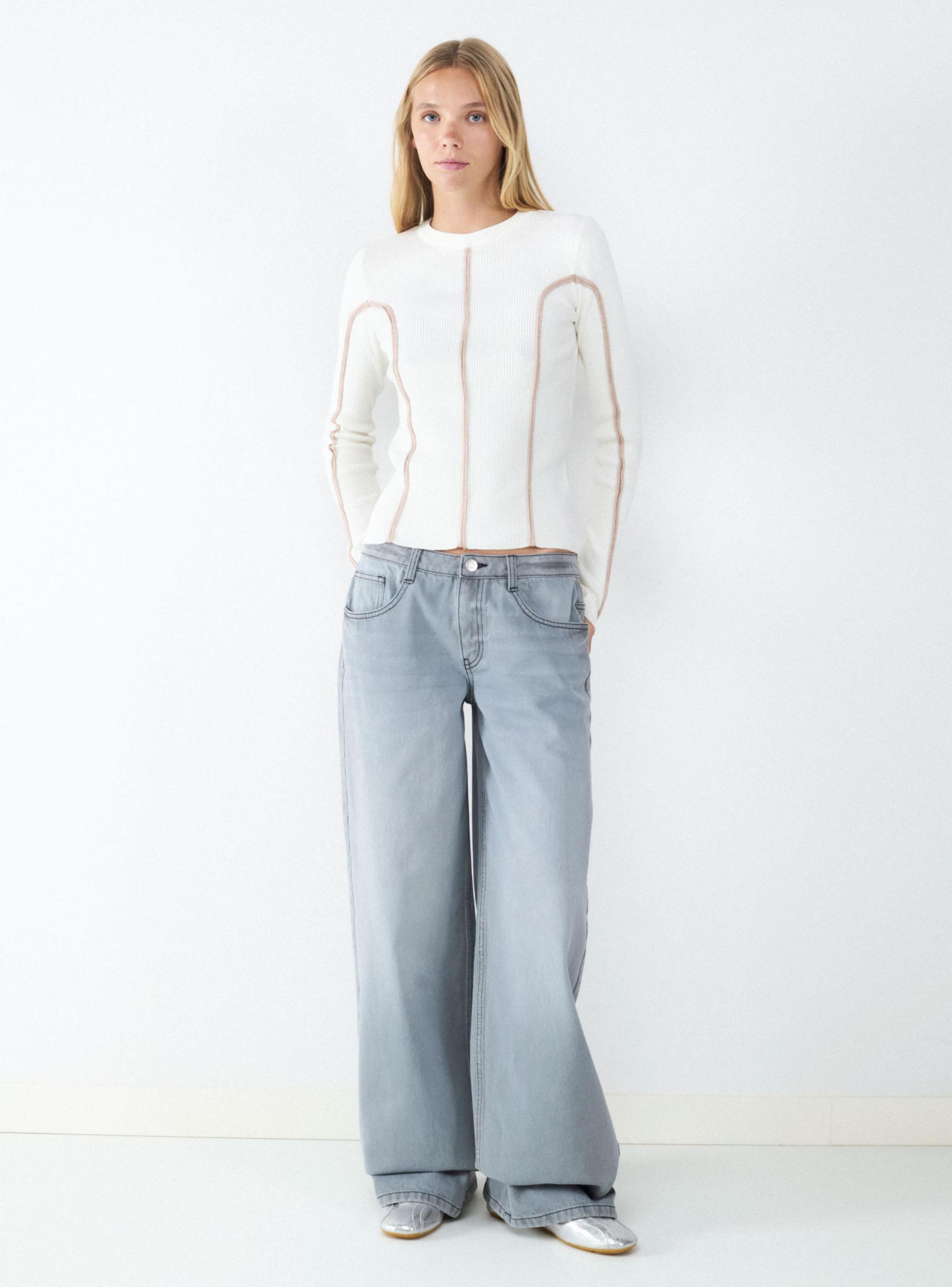 Jeans Denim Wide Leg Glow-3