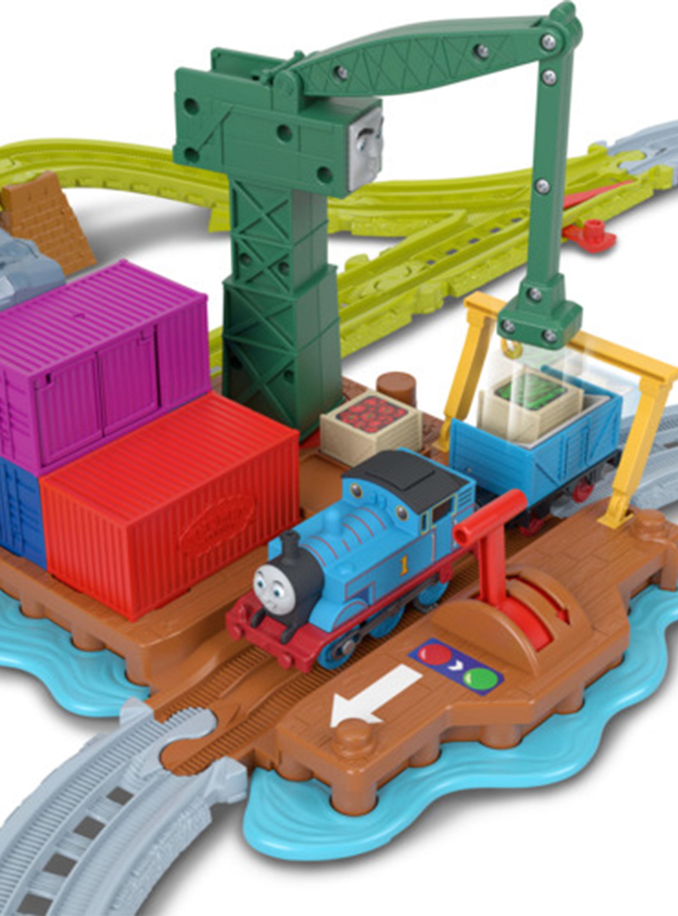 Pista de Tren Motorizado Muelle Delivery Cranky-5