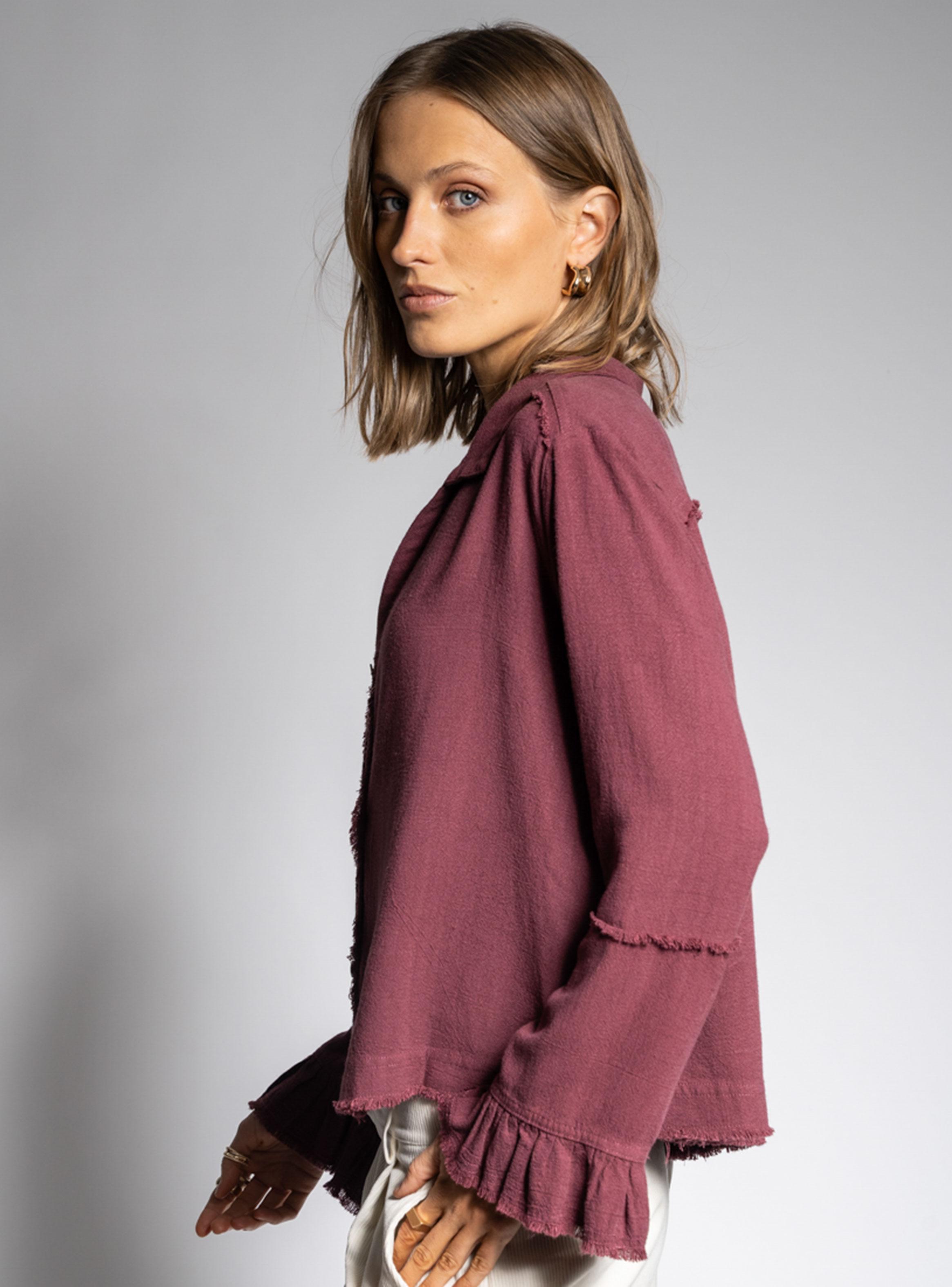 Blusa Desflecado Sole Burdeo-3